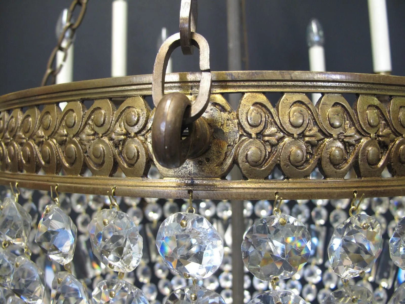 12-Light Ormolu & Crystal Chandelier, c. 1910 – view 4