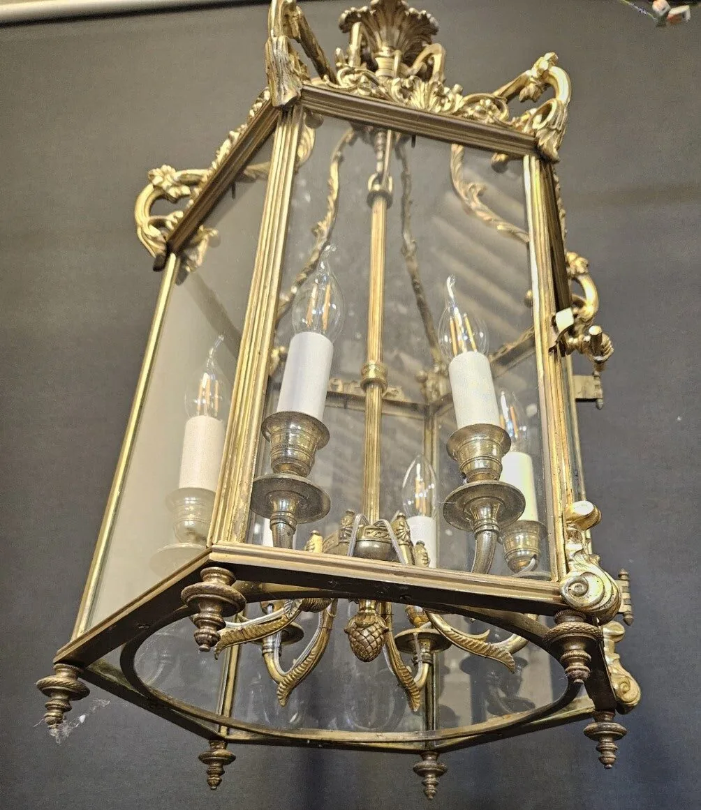6-Sided Brass Lantern, c. 1820 – view 4