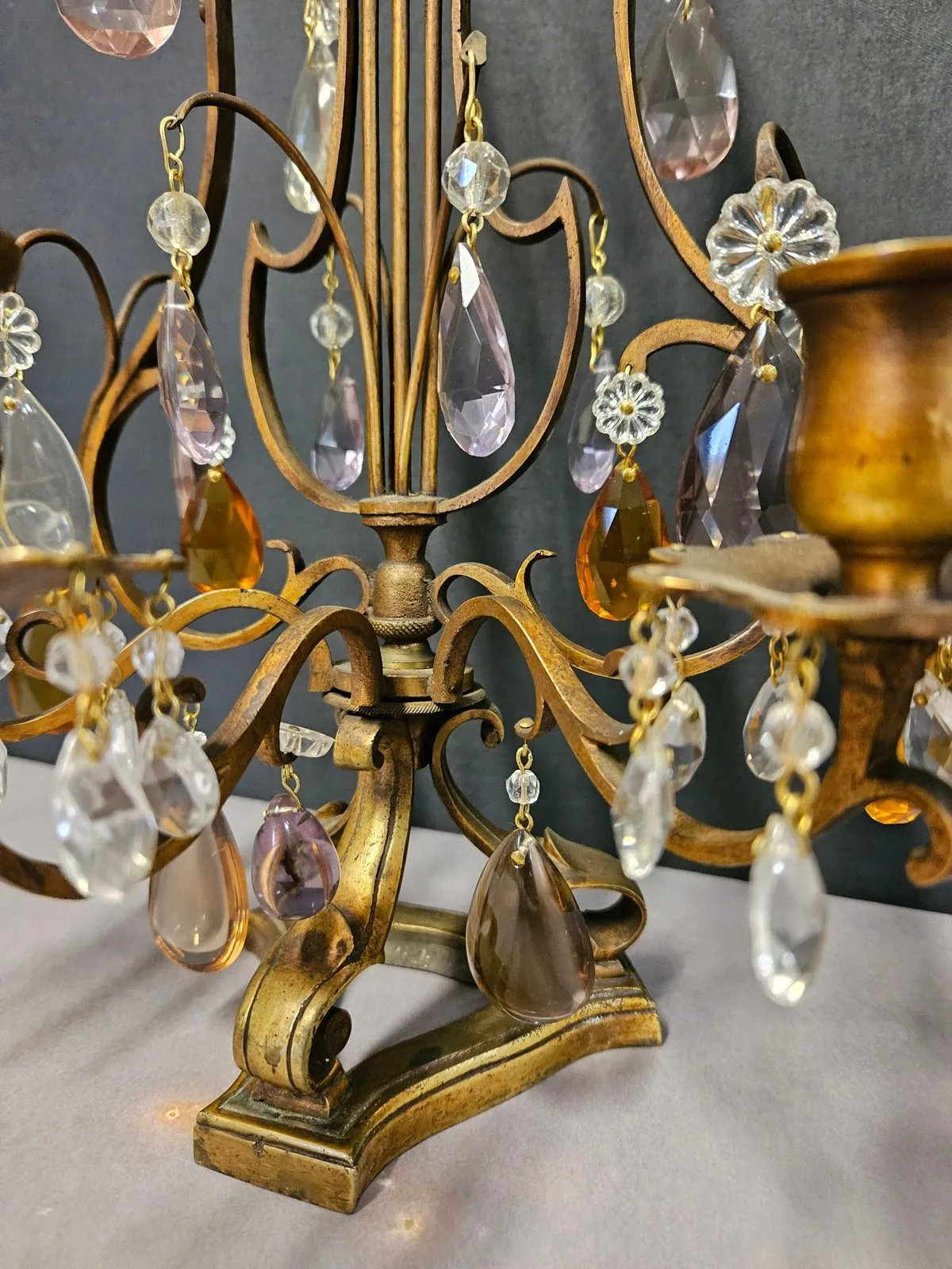 Pair Of 3-Arm French Candelabra, c. 1910 – view 4