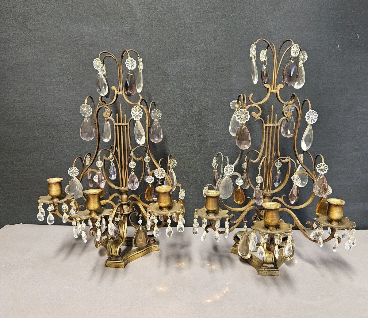 Pair Of 3-Arm French Candelabra, c. 1910 – view 5