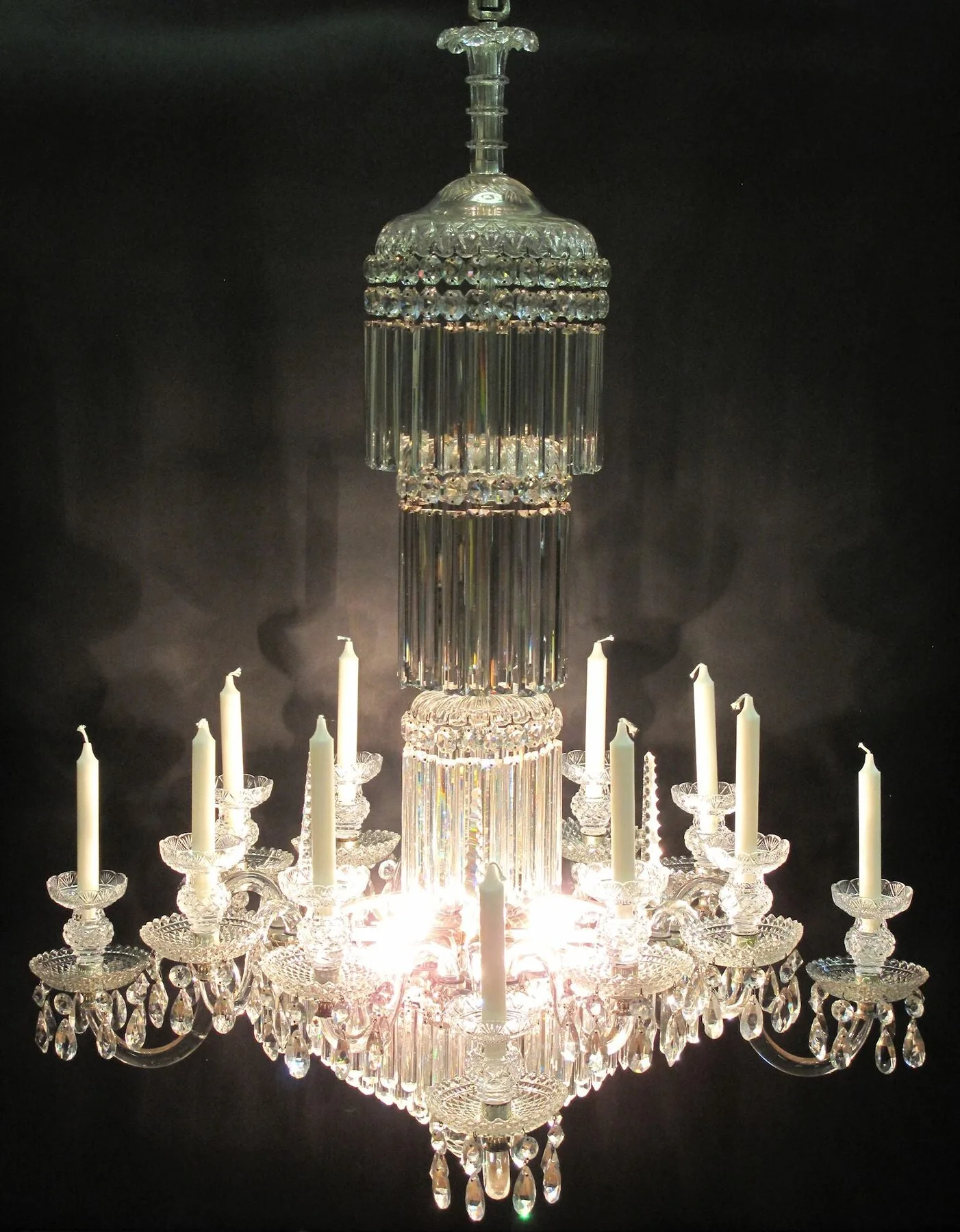 12-Arm Rule Drop Chandelier, c. 1820 – view 5