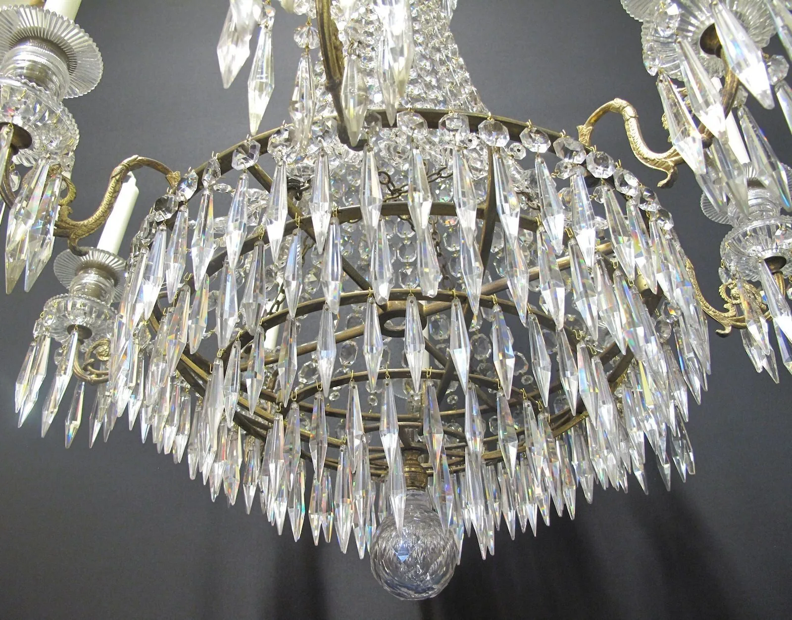8-Arm English Regency Chandelier, c. 1820 – view 5