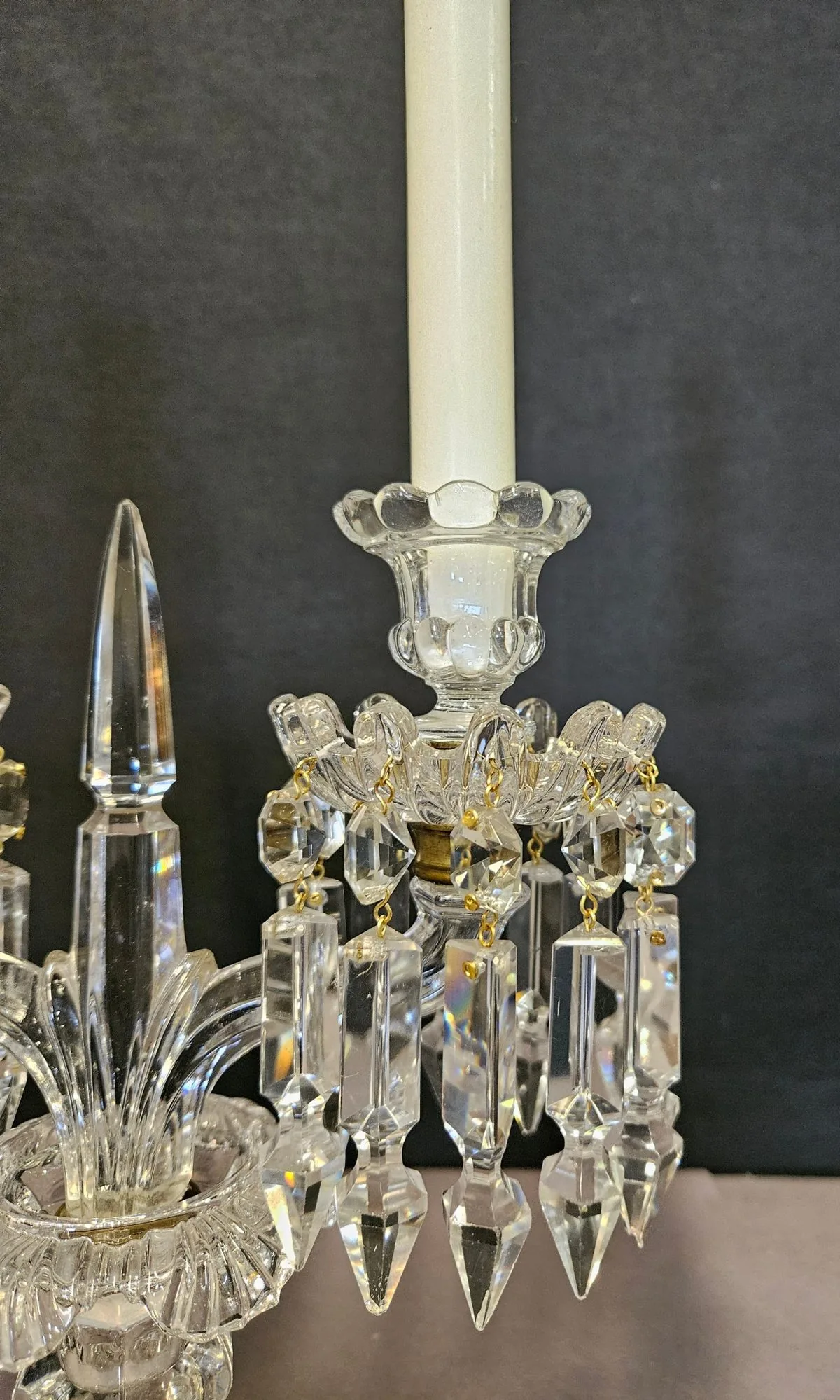 Pair Of Baccarat Candelabra, c. 1950 – view 5