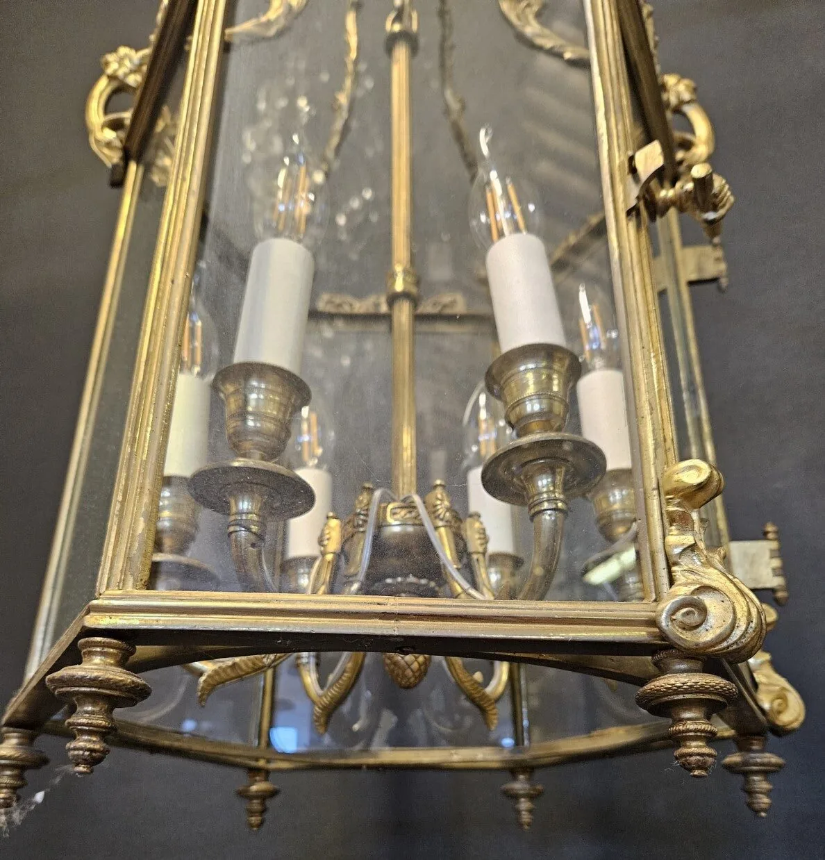 6-Sided Brass Lantern, c. 1820 – view 5