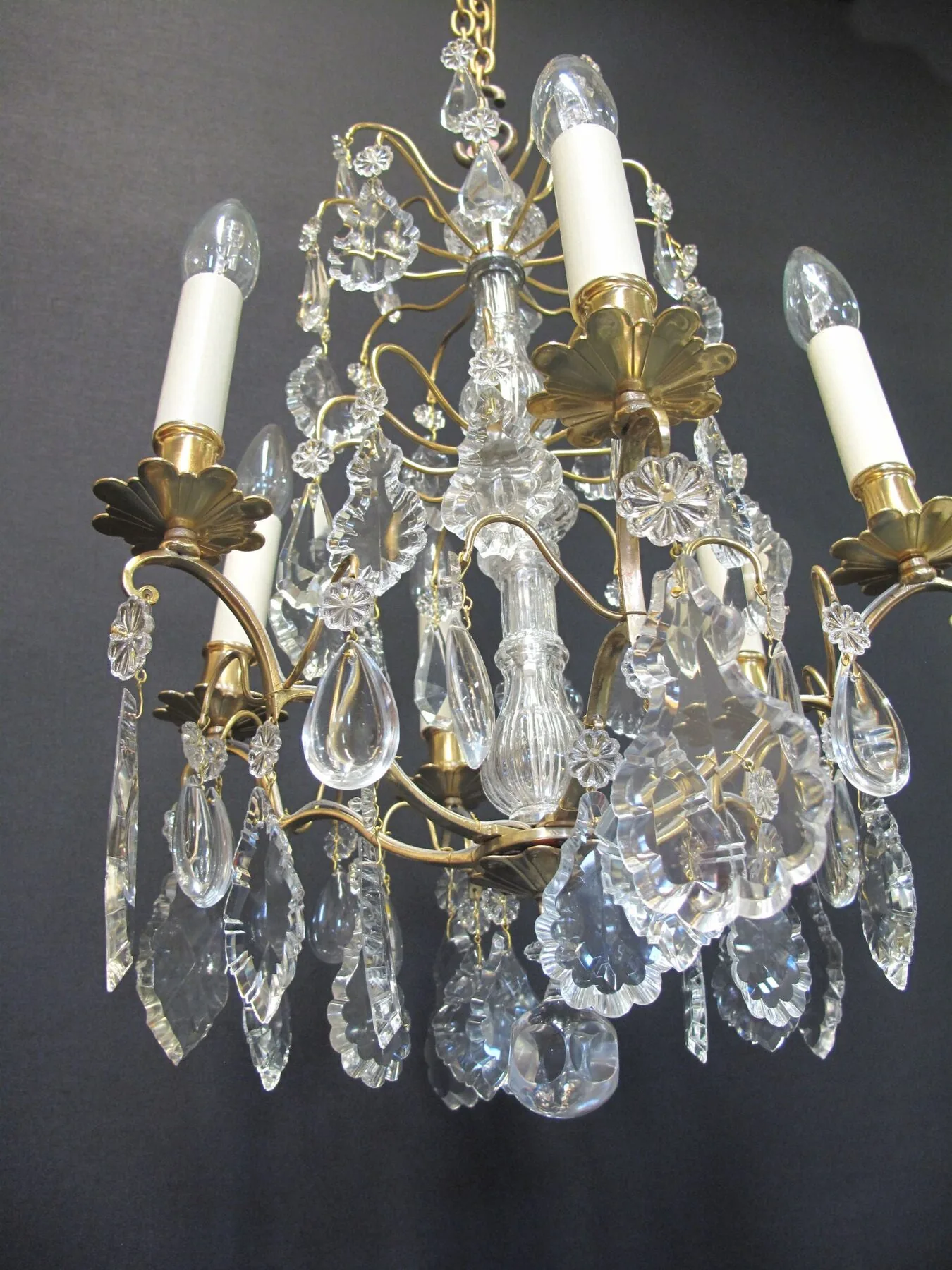 6-Arm French Chandelier, c. 1910 – view 5
