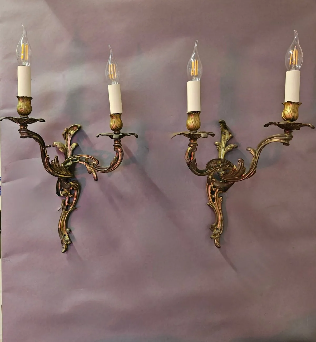 Pair Of 2-Arm Rococo Wall Lights, c. 1950 – view 6