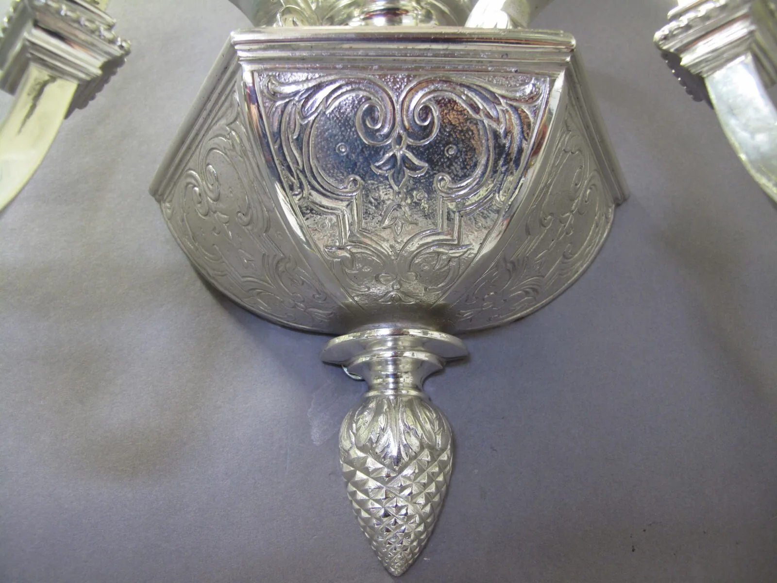 Single Silver Wall Light, c. 1920 – view 6