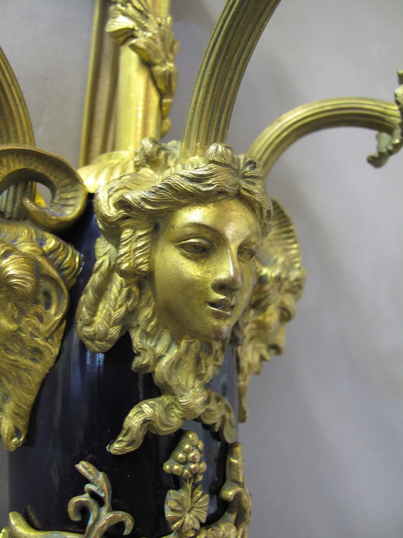 Pair of 3-Arm Louis XVI-Style Ormolu Wall Lights, c. 1920 – view 6
