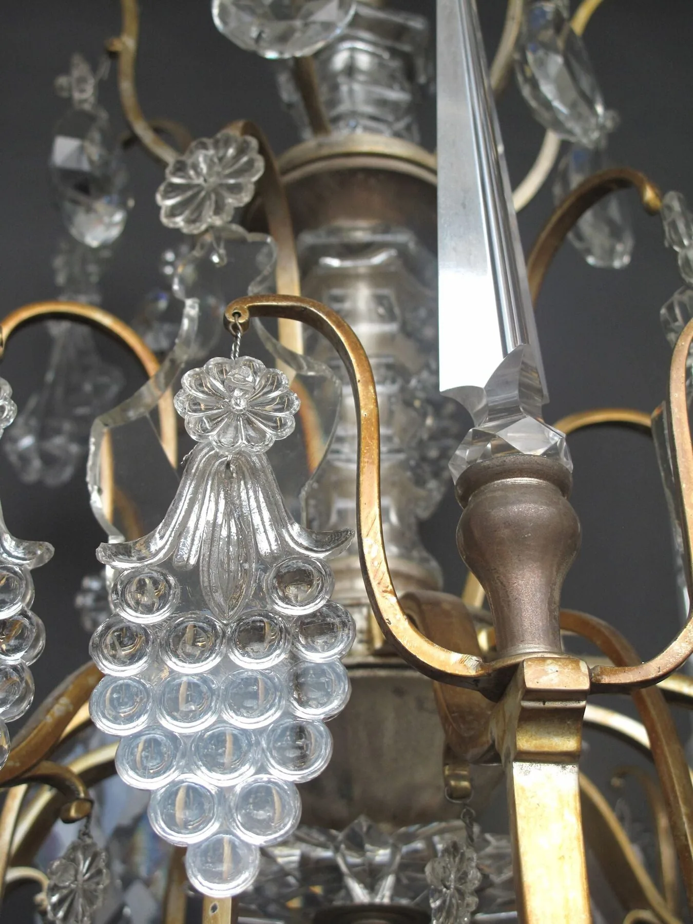 12-Arm French Cage Chandelier, c. 1860 – view 6