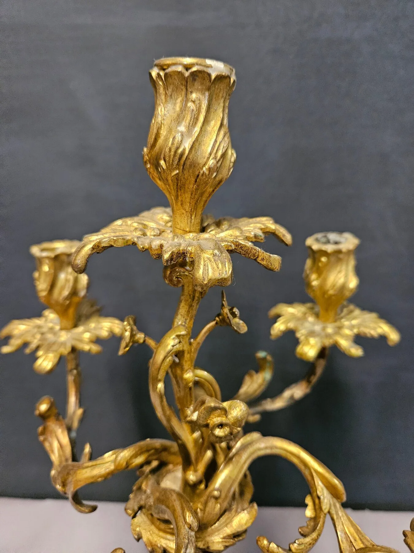Pair of Rococo Candelabra, c. 1920 – view 6
