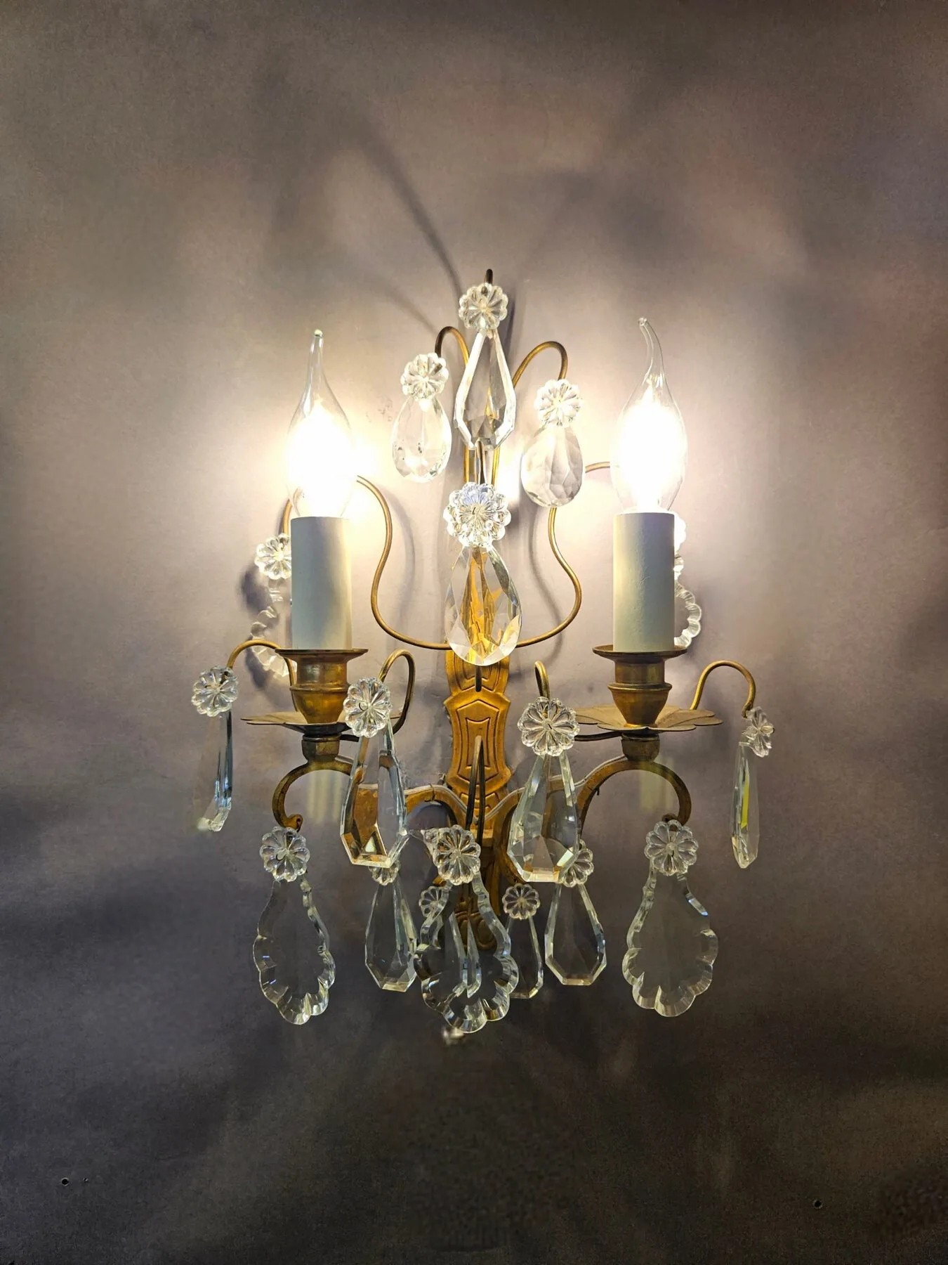 Pair Of 2-Arm French Wall Lights, c. 1920 – view 6