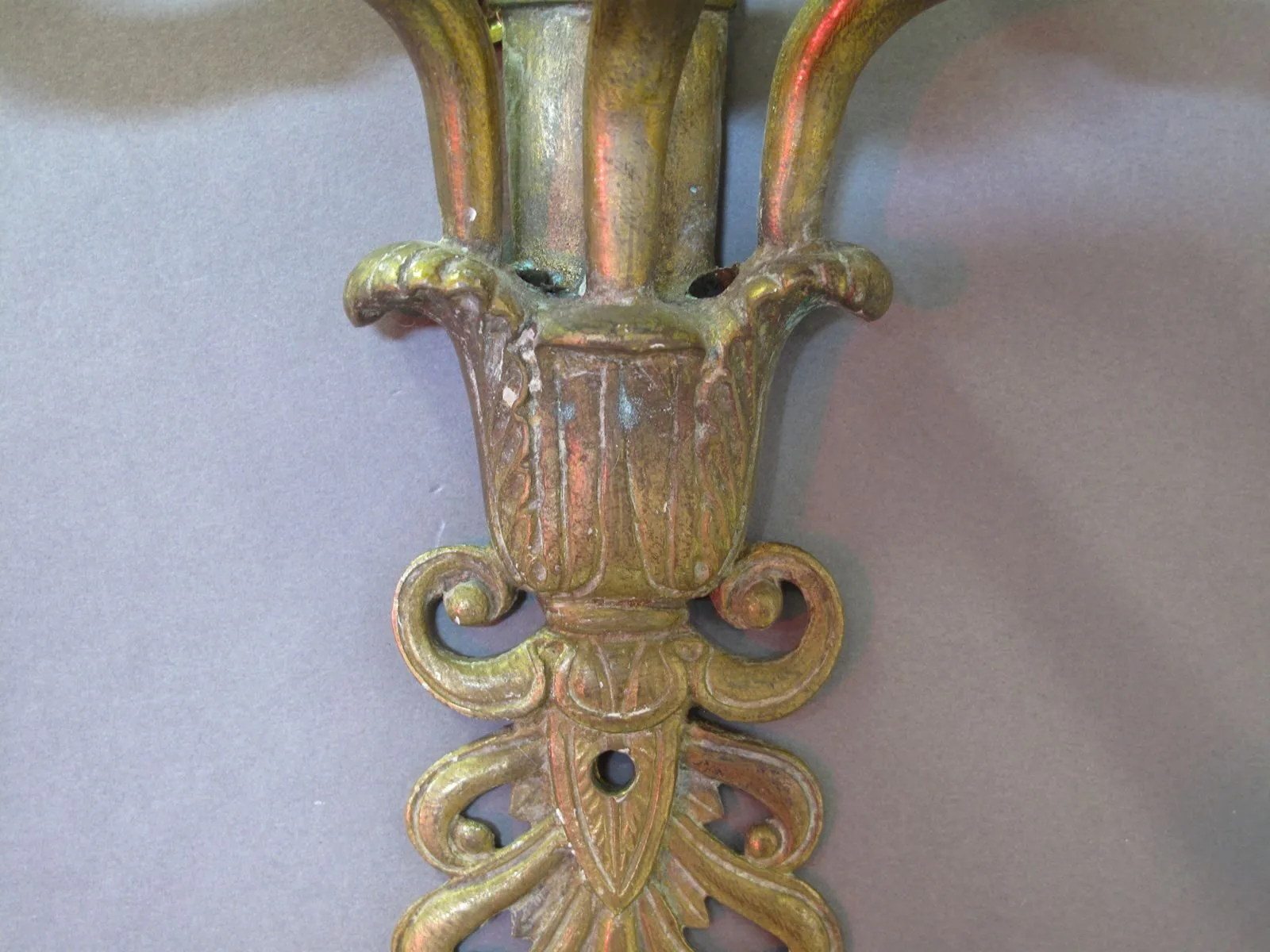 Pair Of 3-Arm Empire-Style Wall Lights, c. 1880 – view 7
