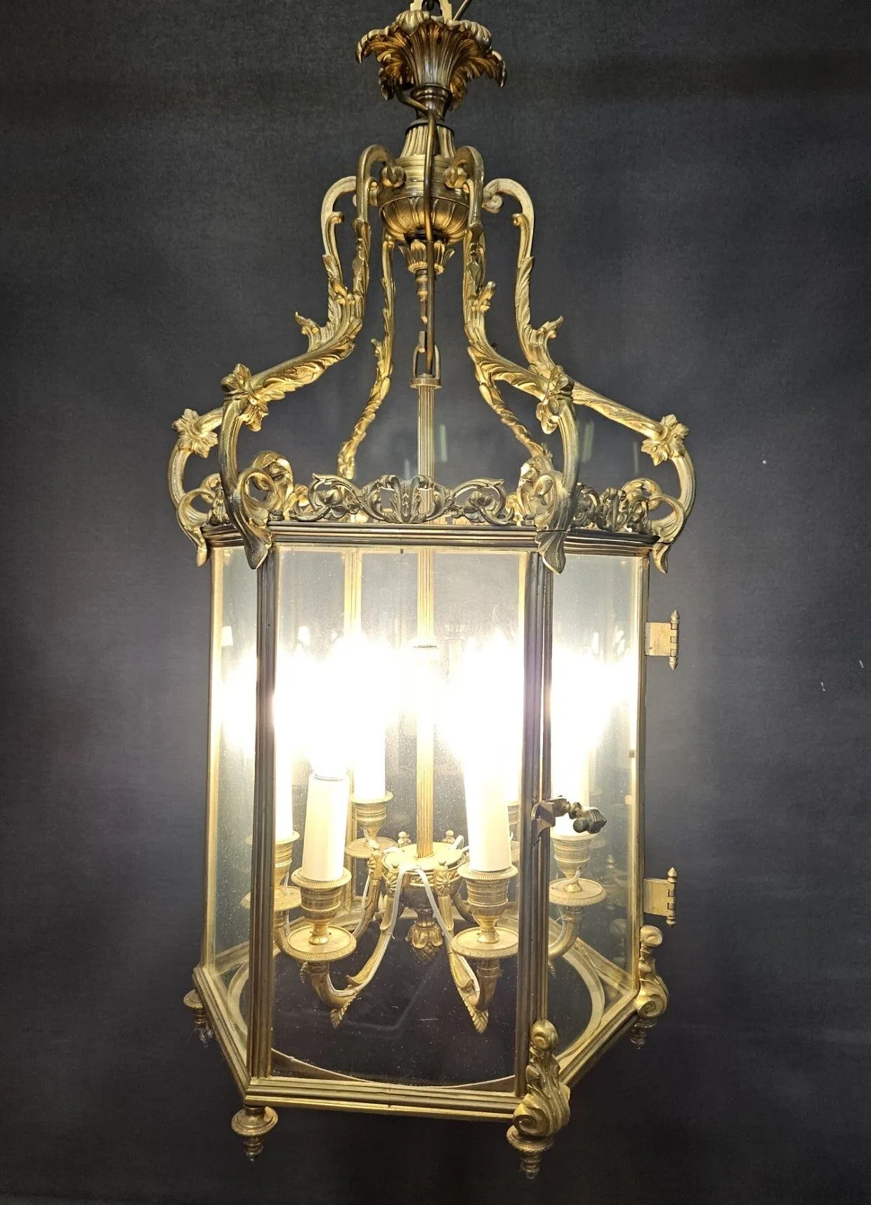 6-Sided Brass Lantern, c. 1820 – view 7