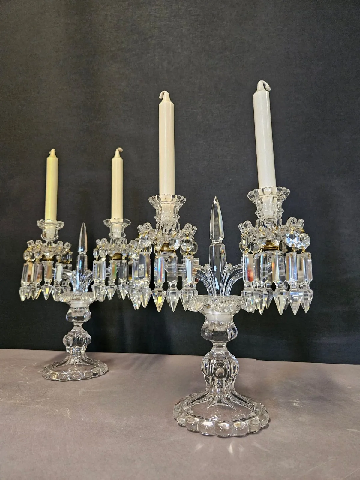 Pair Of Baccarat Candelabra, c. 1950 – view 7