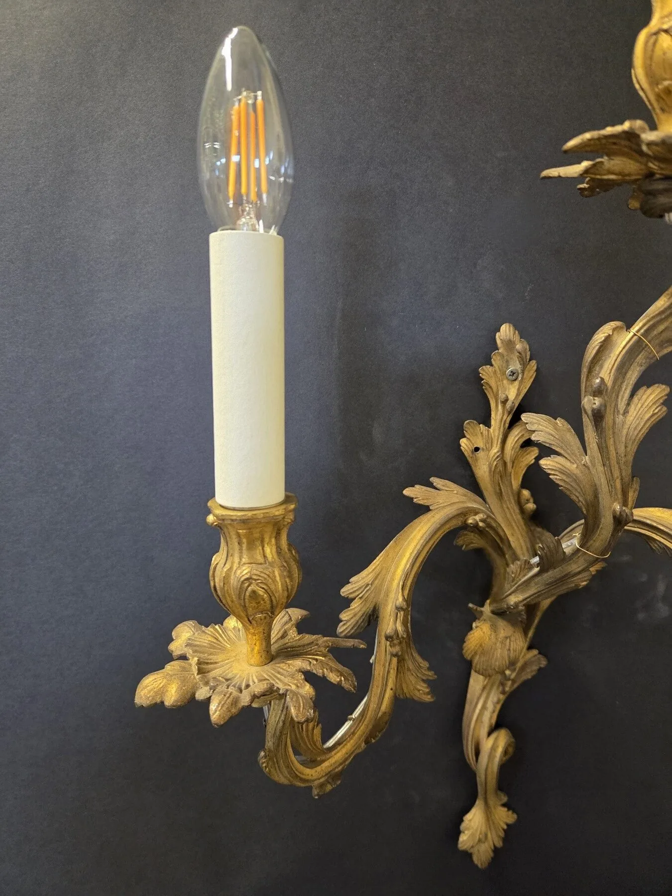 Pair Of 3-Arm Rococo Wall Lights, c. 1930 – view 8