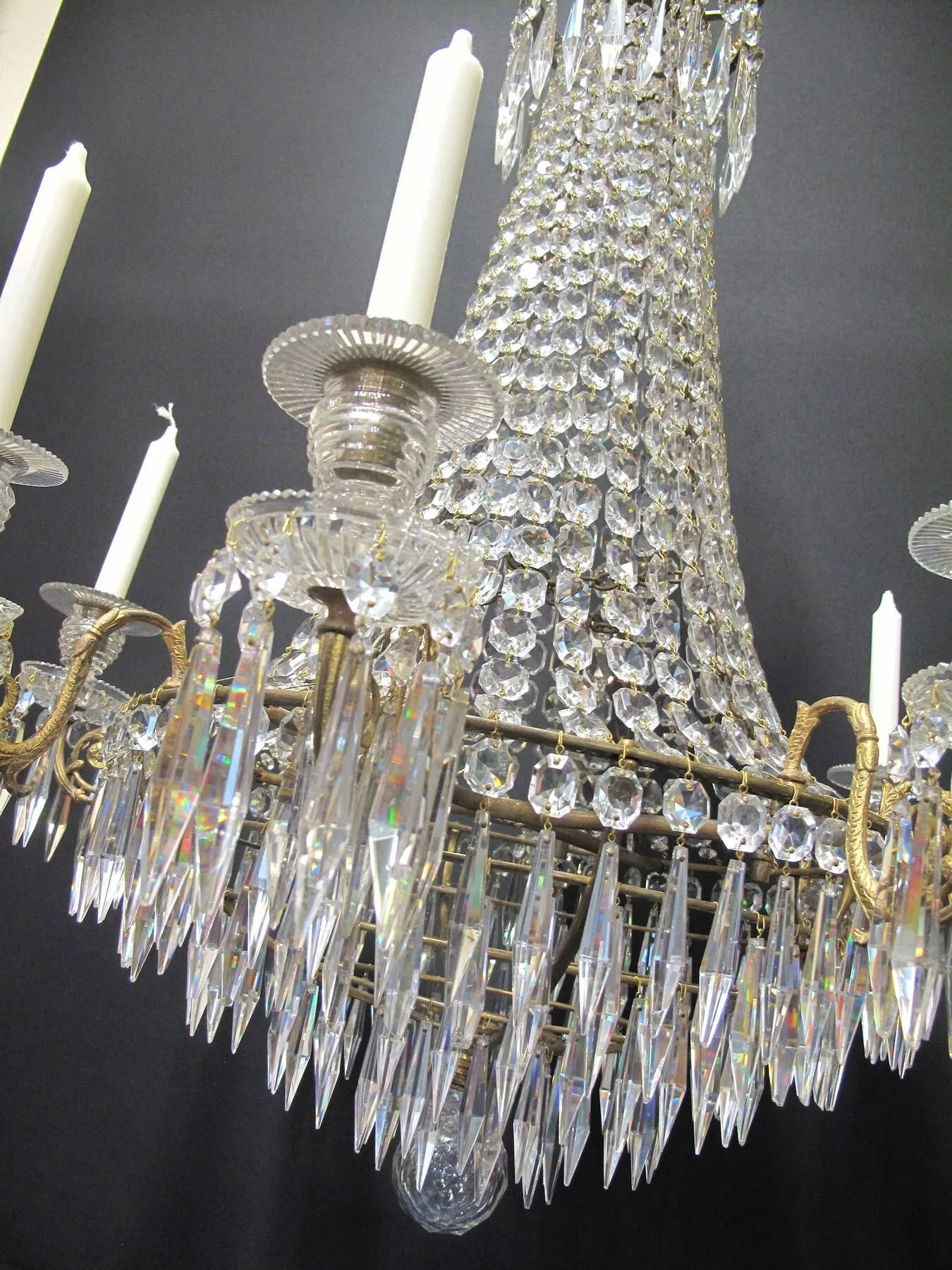 8-Arm English Regency Chandelier, c. 1820 – view 8