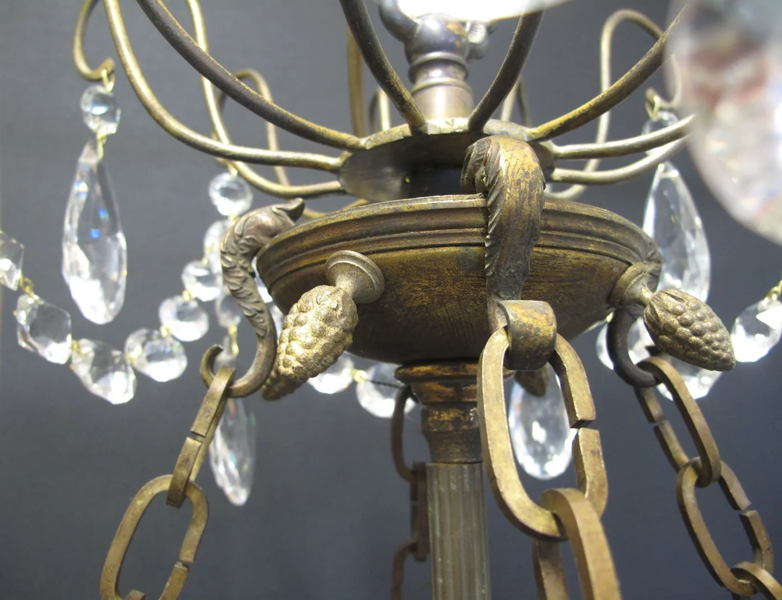 12-Light Ormolu & Crystal Chandelier, c. 1910 – view 8