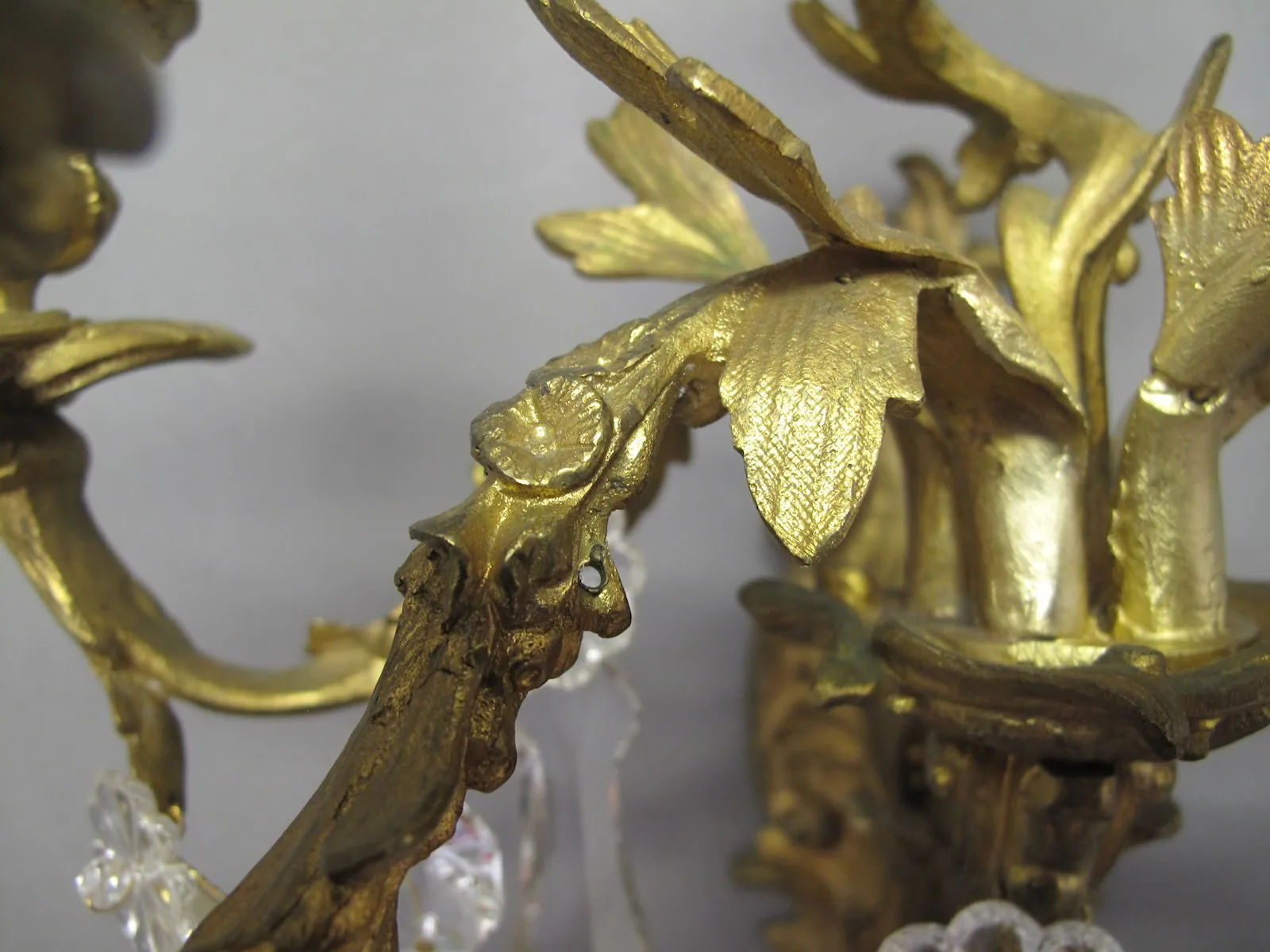 Pair of 5-Arm Rococo Wall Lights, c. 1880 – view 8