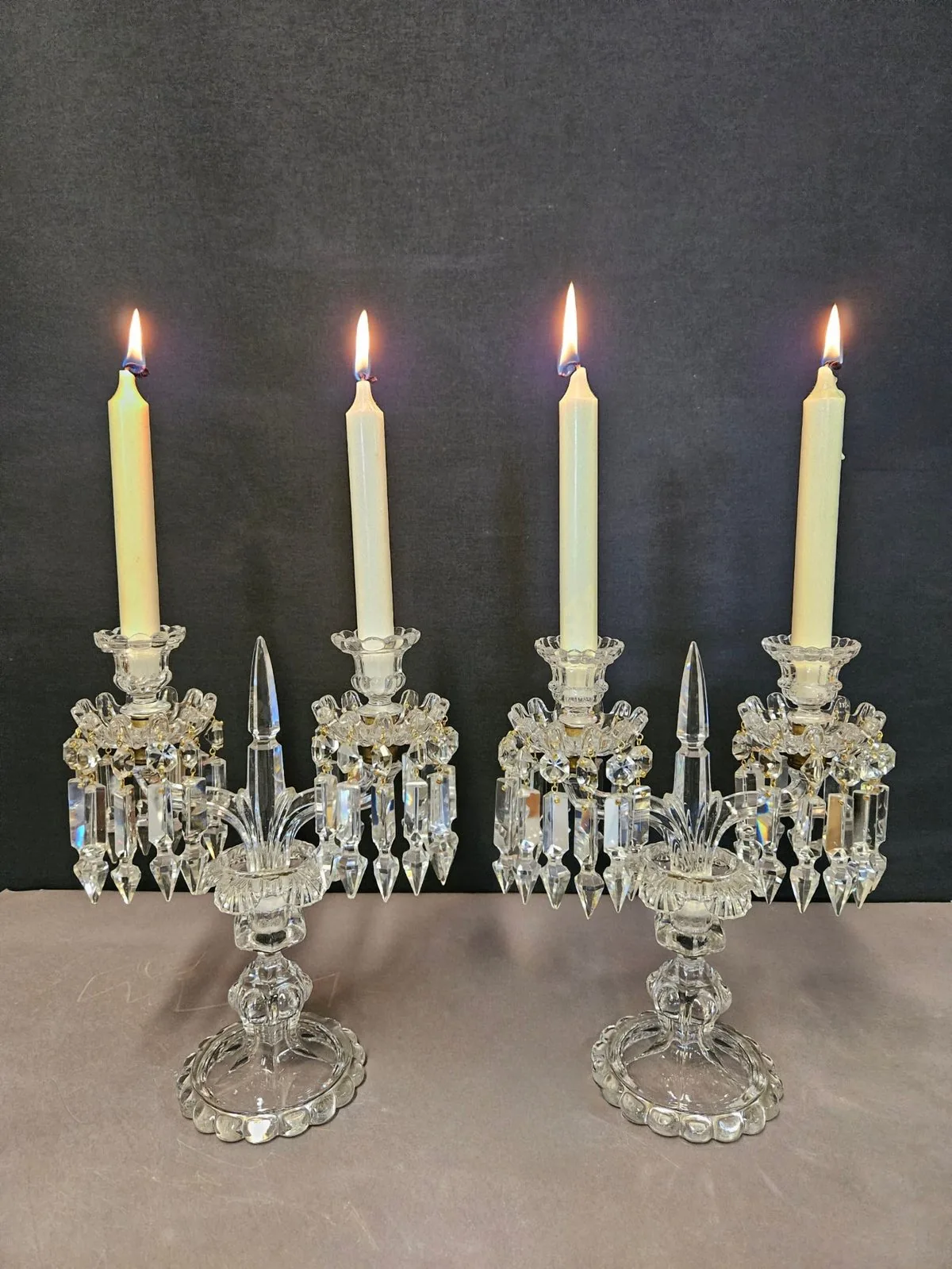 Pair Of Baccarat Candelabra, c. 1950 – view 8