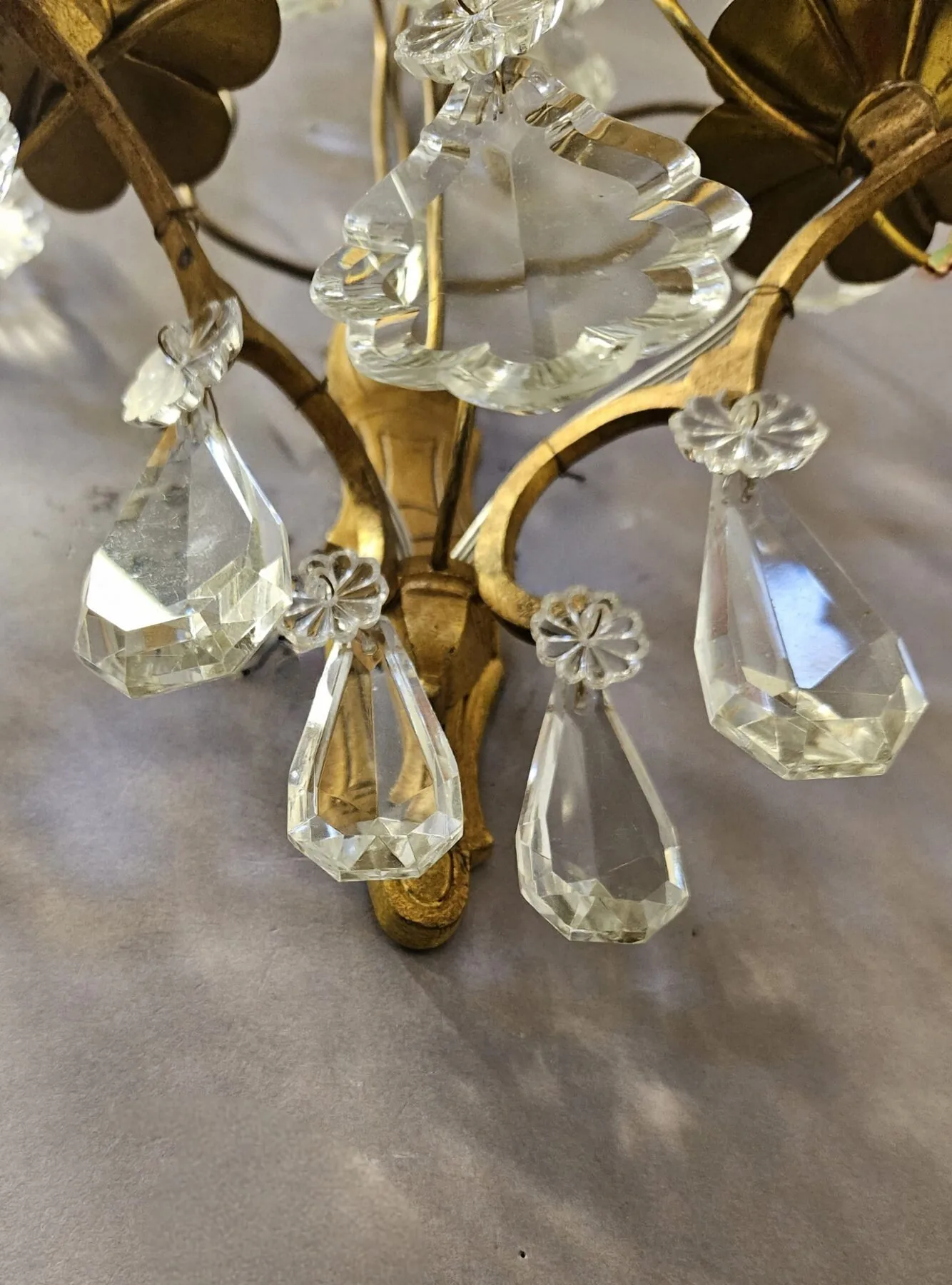 Pair Of 2-Arm French Wall Lights, c. 1920 – view 8