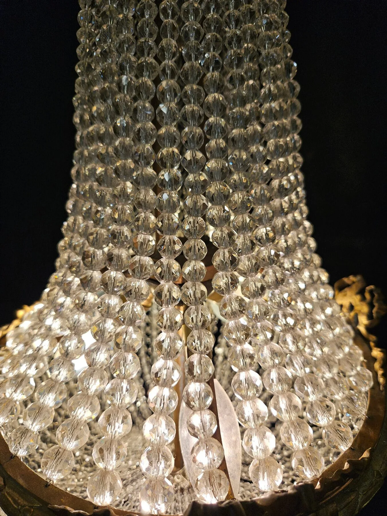 Small Tent & Bag Bead Chandelier, c. 1920 – view 9