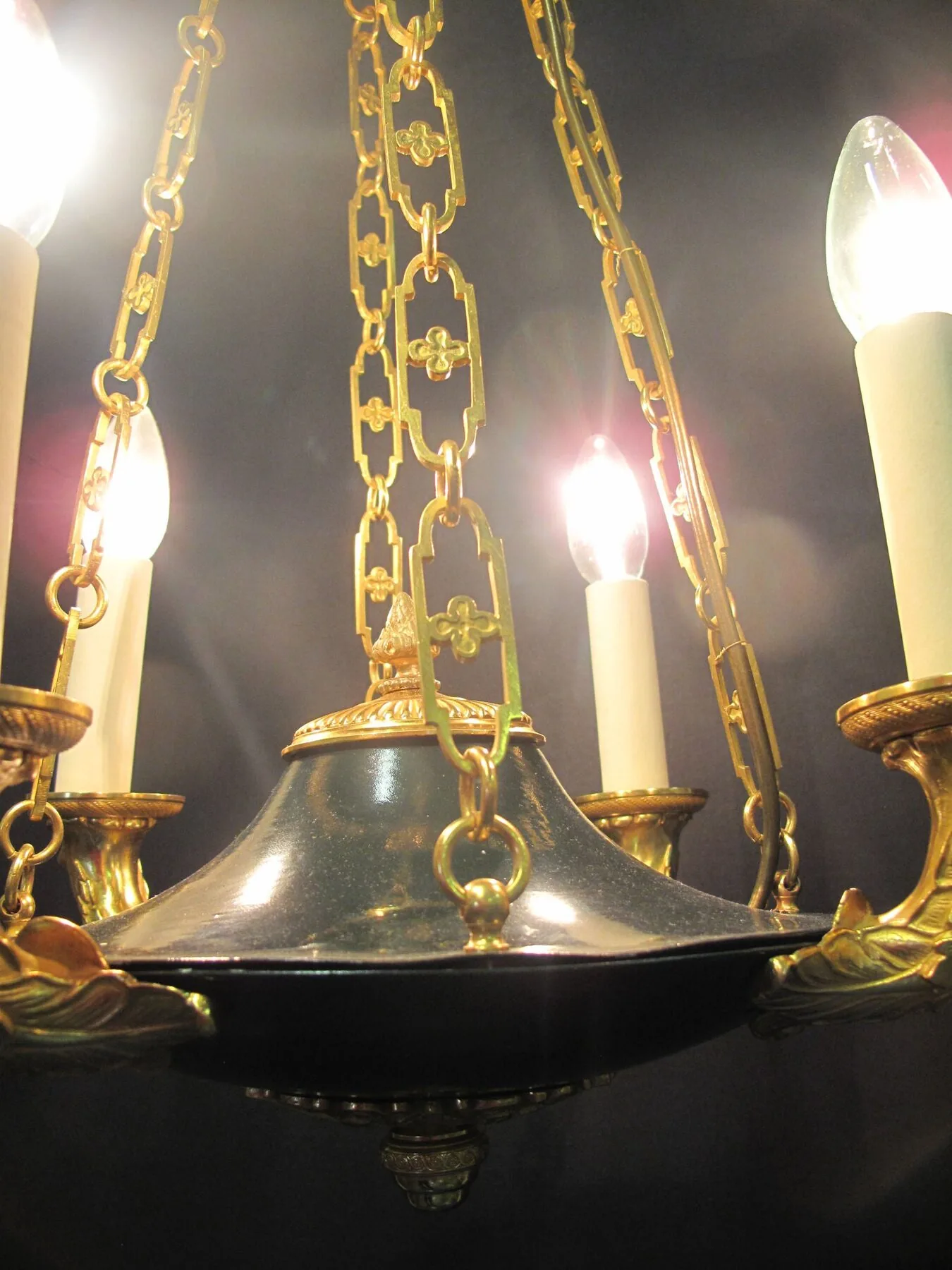 4-Arm French Empire Chandelier, c. 1930 – view 9