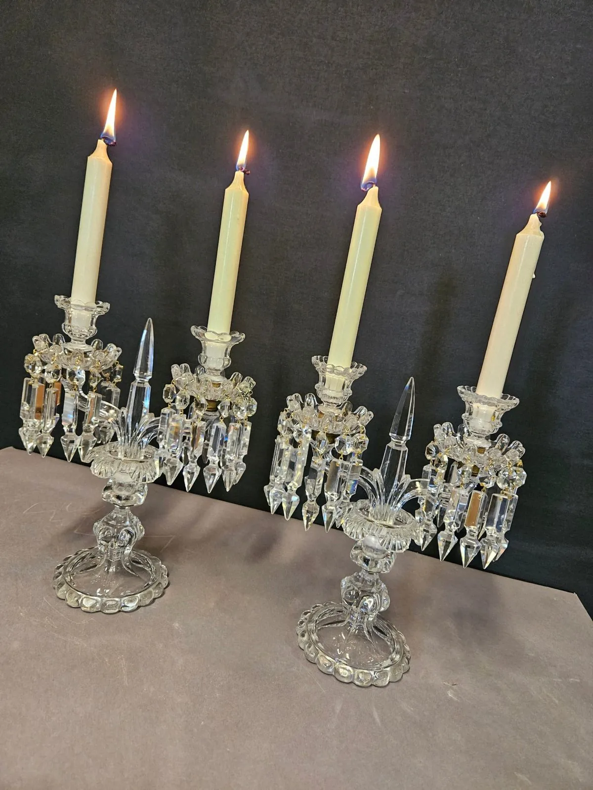 Pair Of Baccarat Candelabra, c. 1950 – view 9