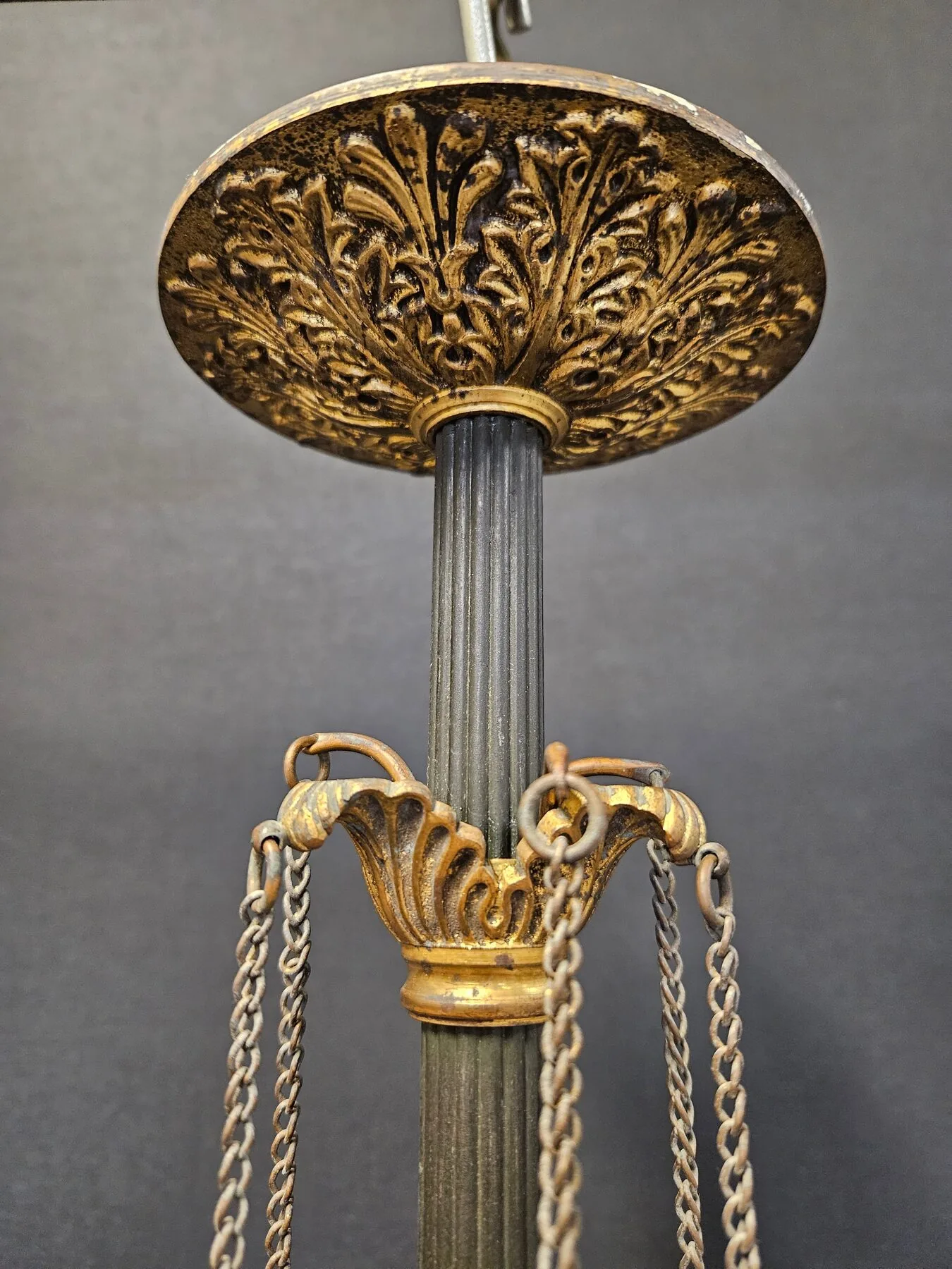 3-Arm French Empire Chandelier, c. 1920 – view 10