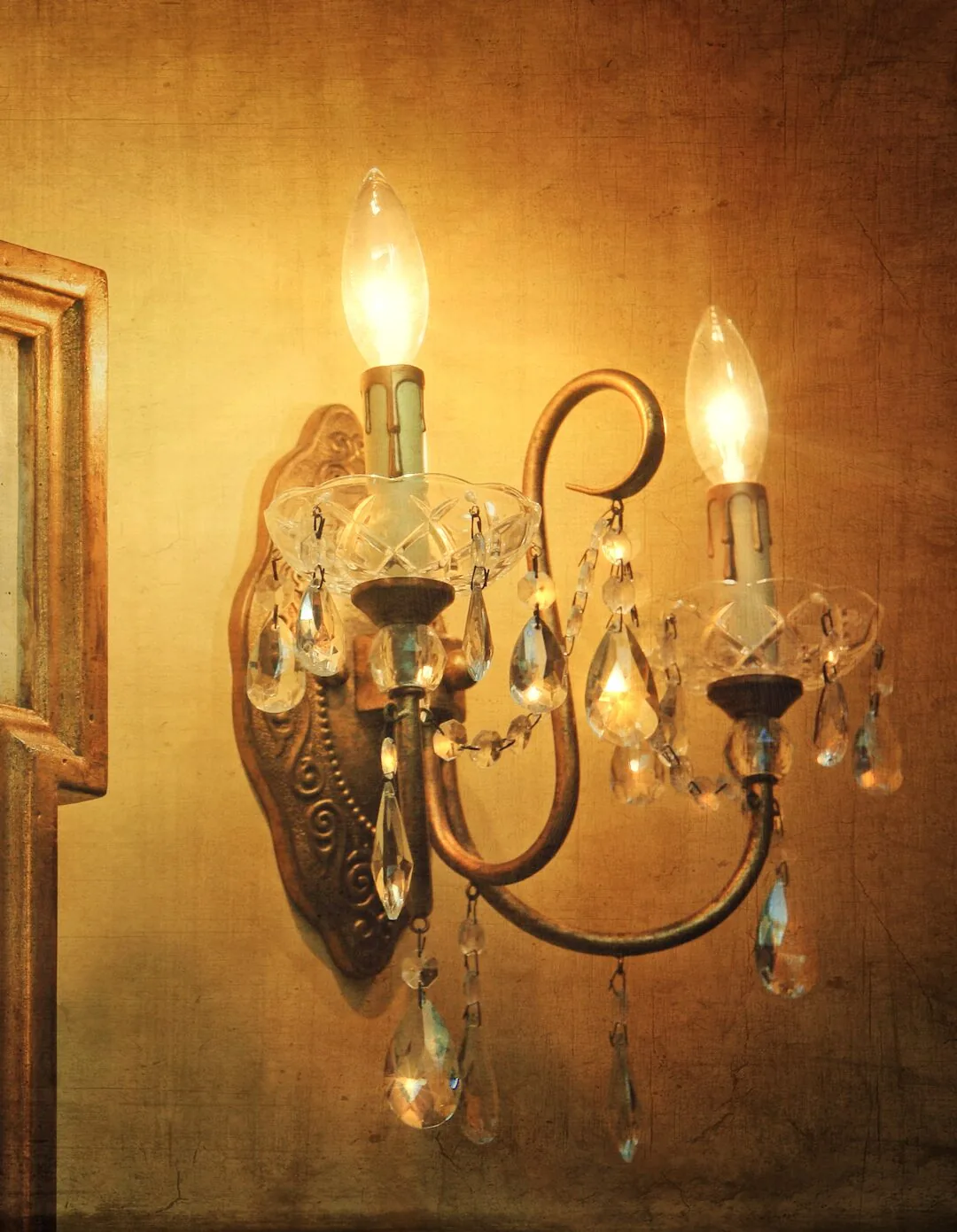 Antique gilt-bronze wall light — G&P Cohn antique lighting specialists
