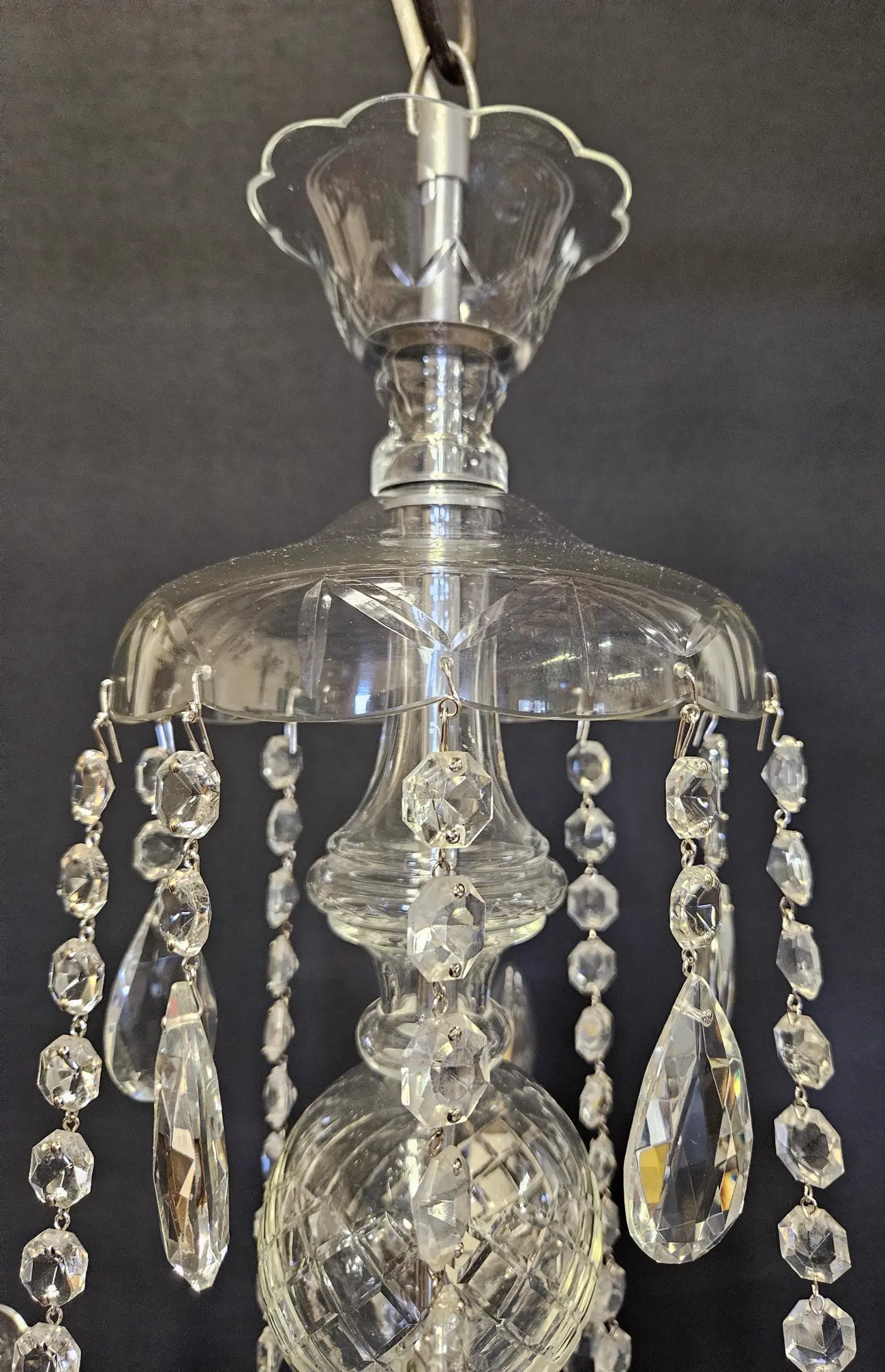 5-Arm Czech Chandelier, c. 1930 – view 2
