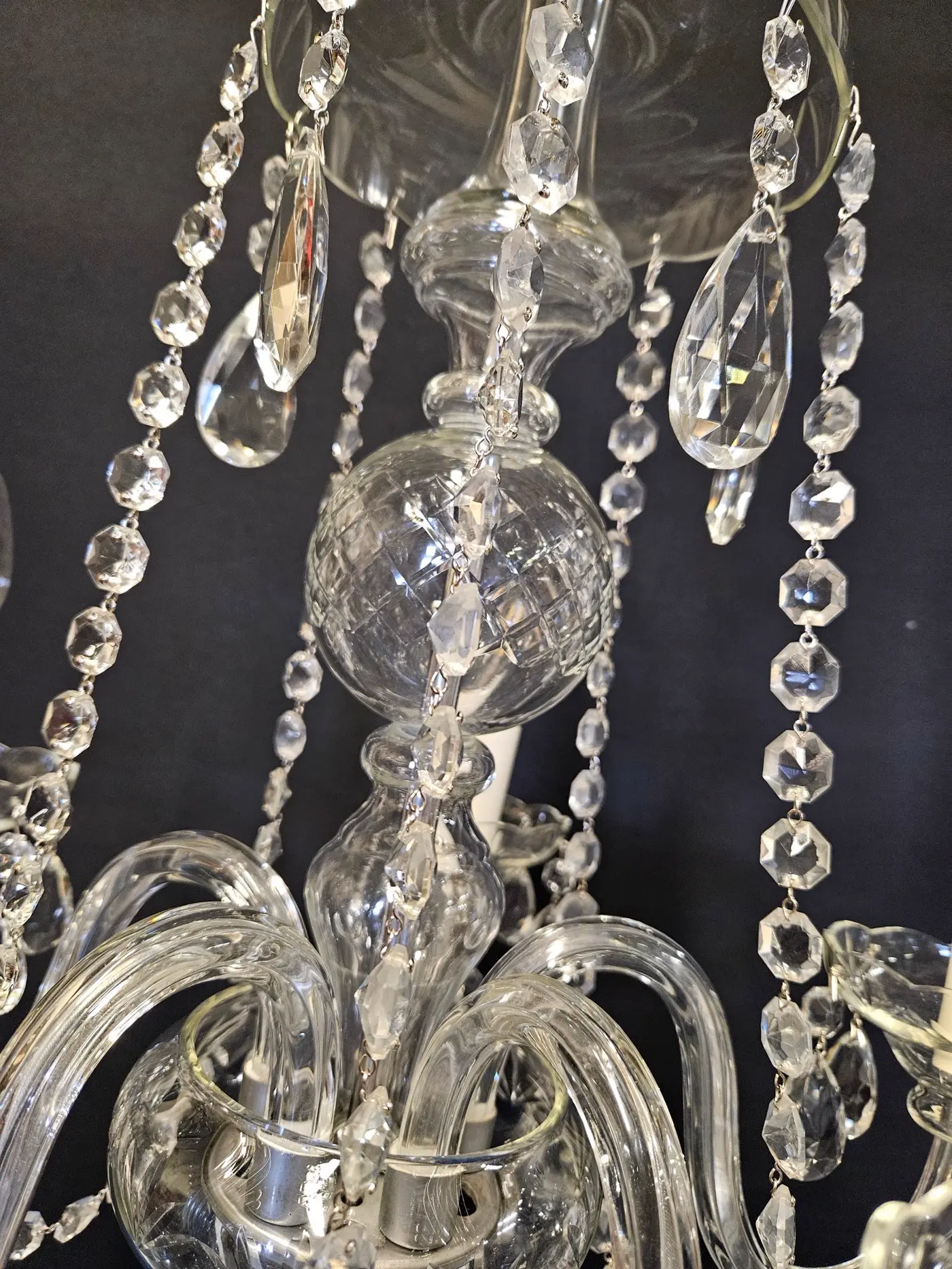 5-Arm Czech Chandelier, c. 1930 – view 4