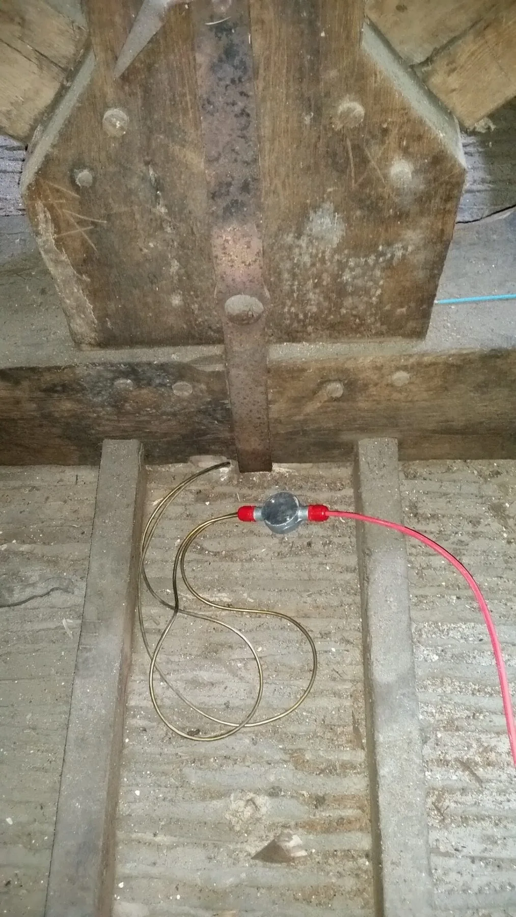 New wiring encapsulated in a metal BESA box to prevent rodent access