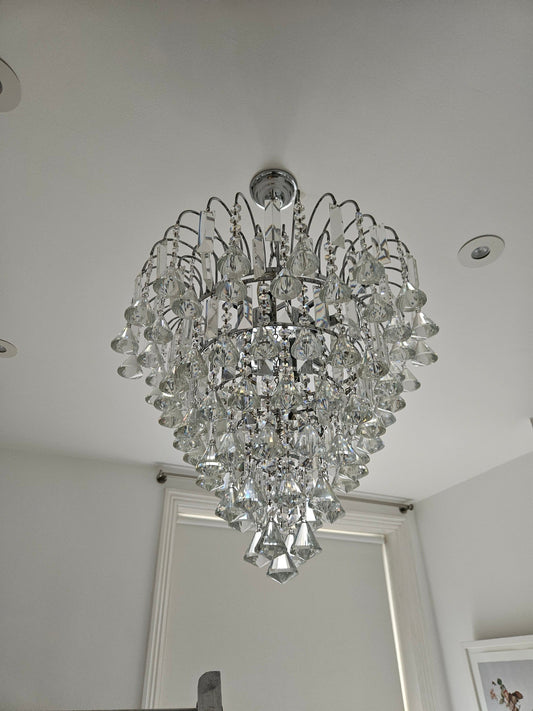 After the chandelier has been cleaned
