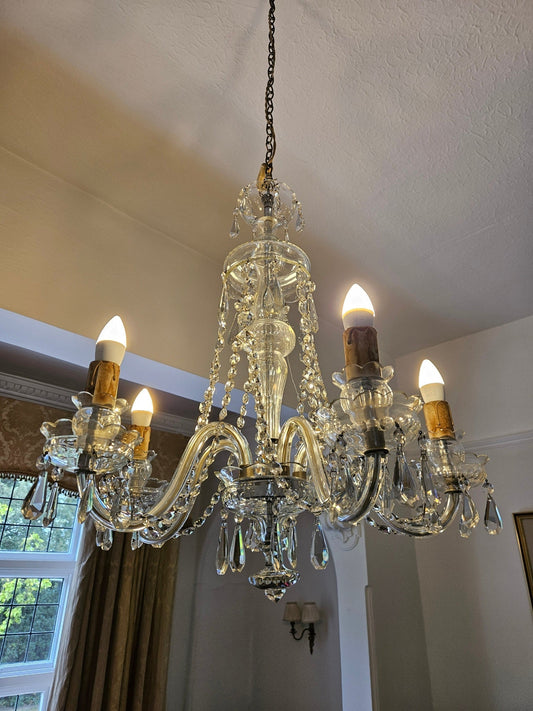Chandelier Cleaning in Putney | Restoring a 1950s Czech Crystal Chandelier