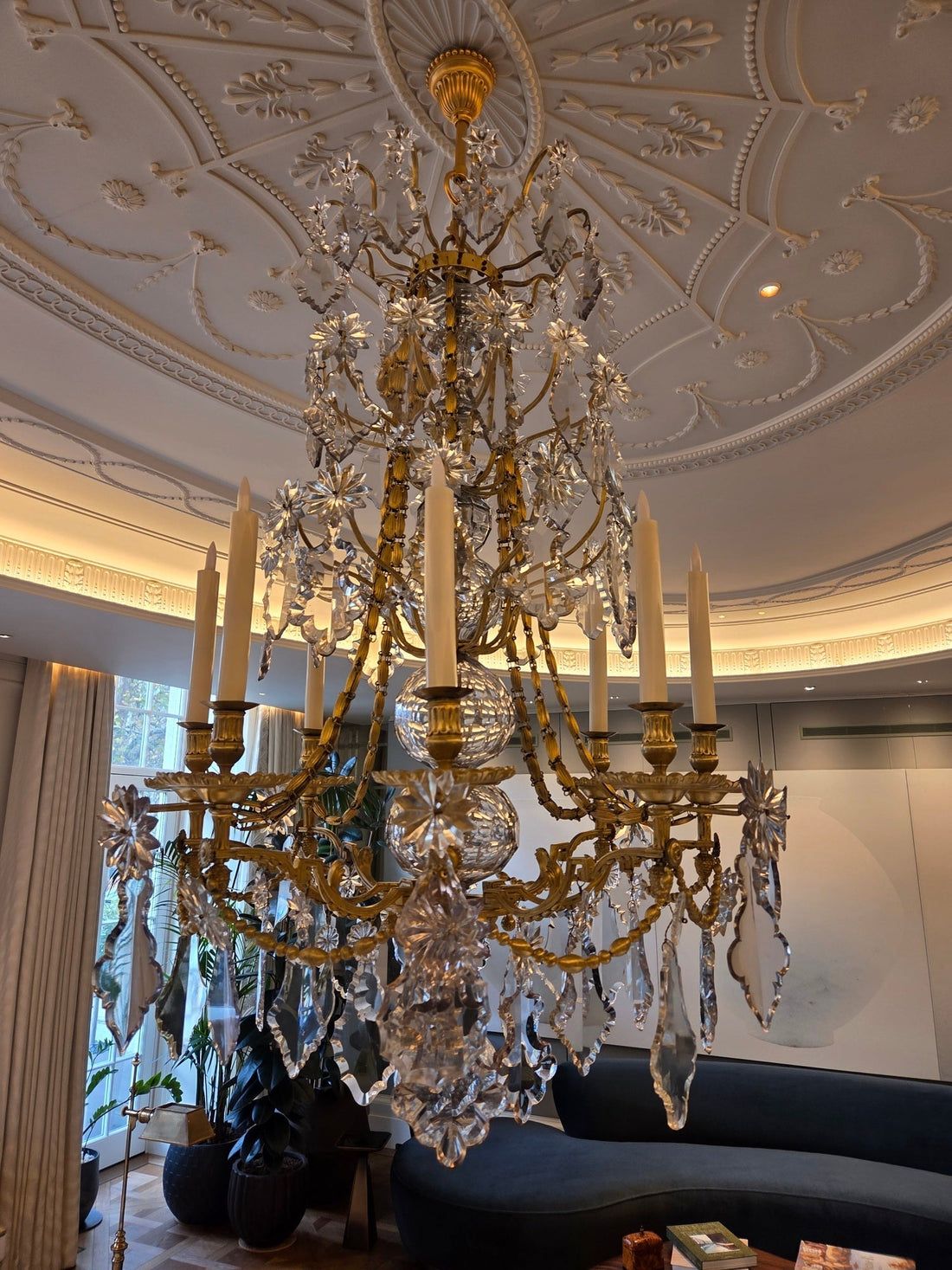 Chandelier Cleaning in Mayfair: Restoring an Early 1800s French Leaded Glass Chandelier