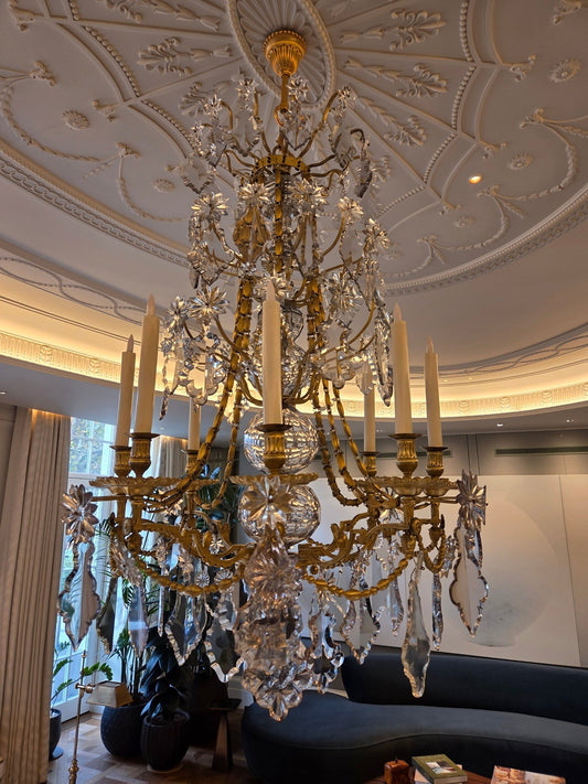 Chandelier Cleaning in Mayfair: Restoring an Early 1800s French Leaded Glass Chandelier