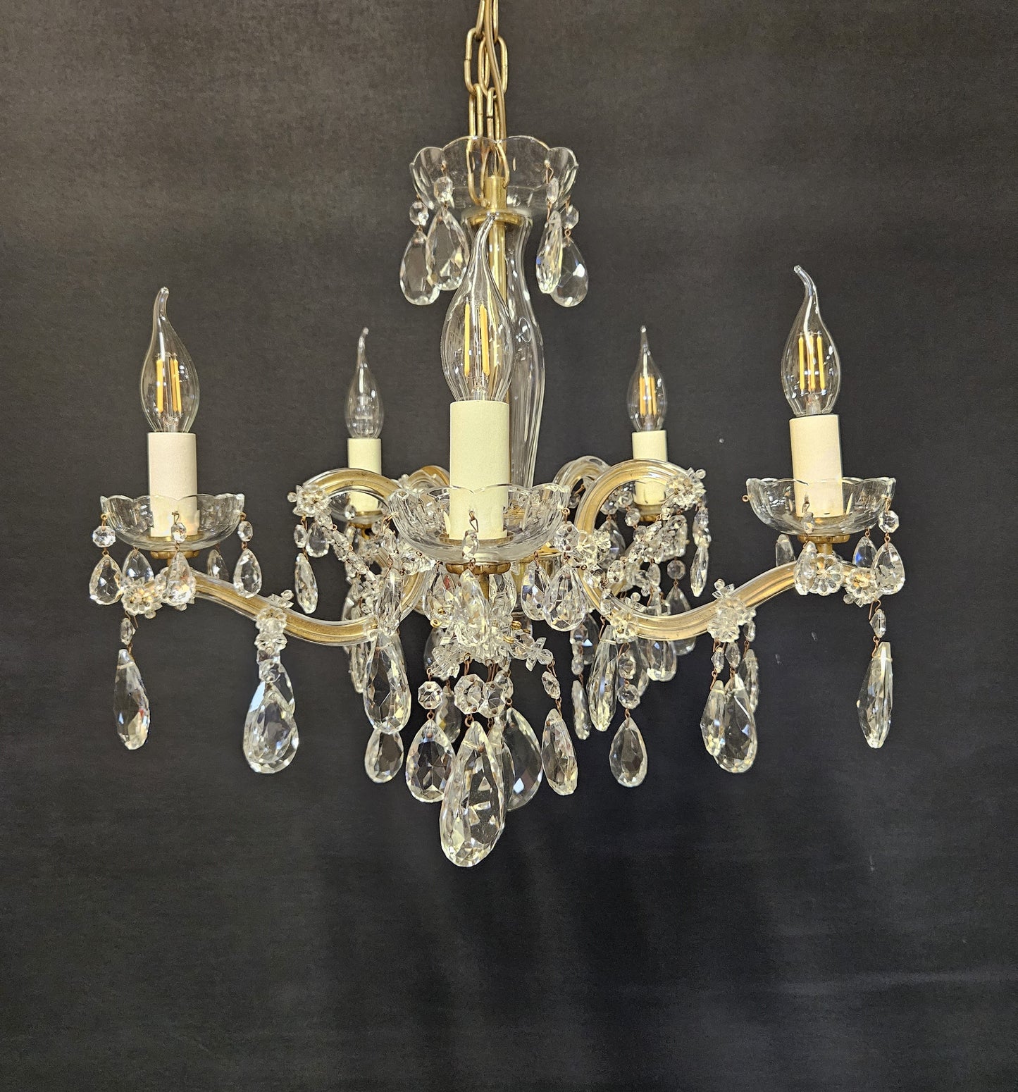 5-Arm Marie Therese Chandelier_full view