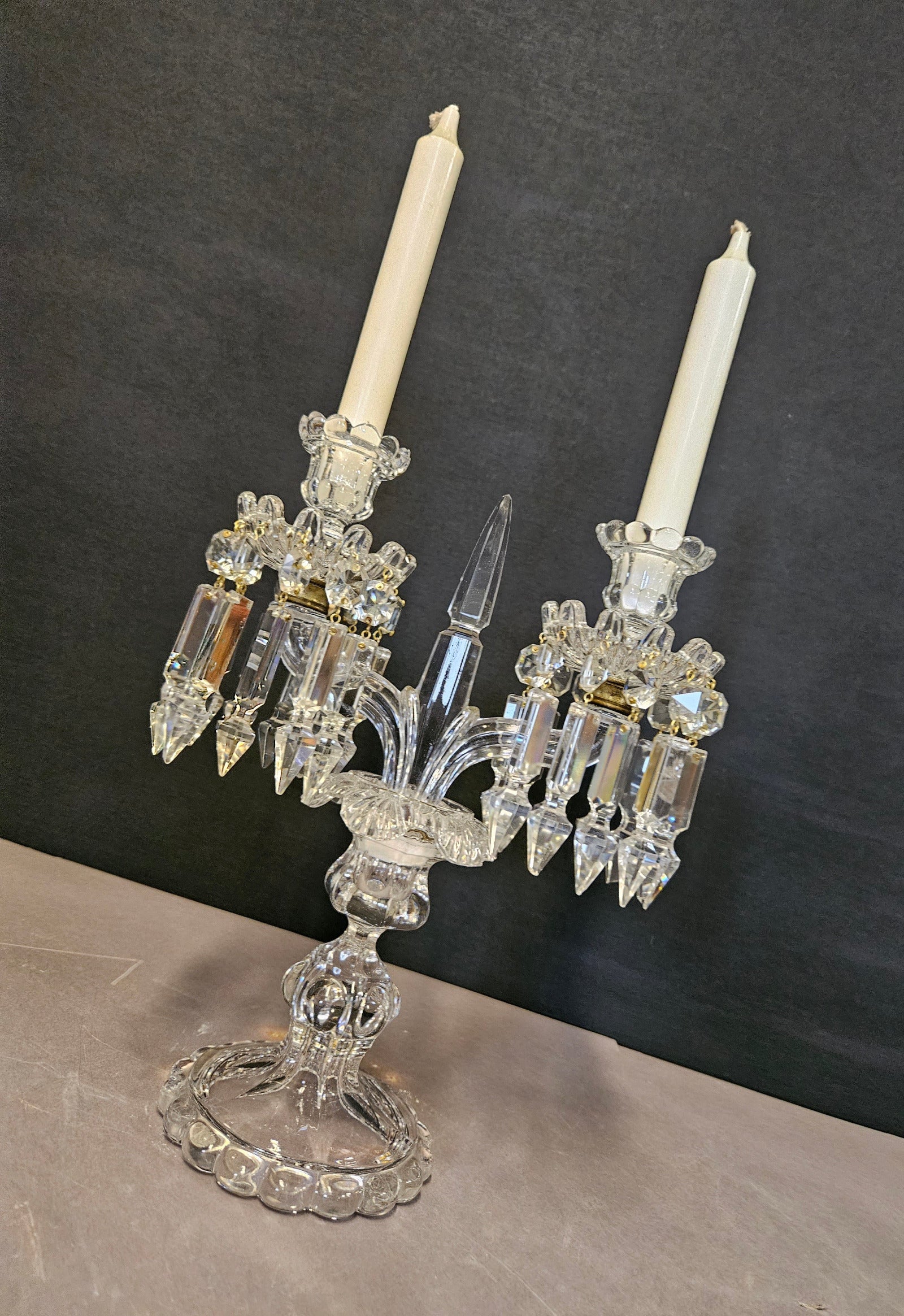 side on view of candelabrum