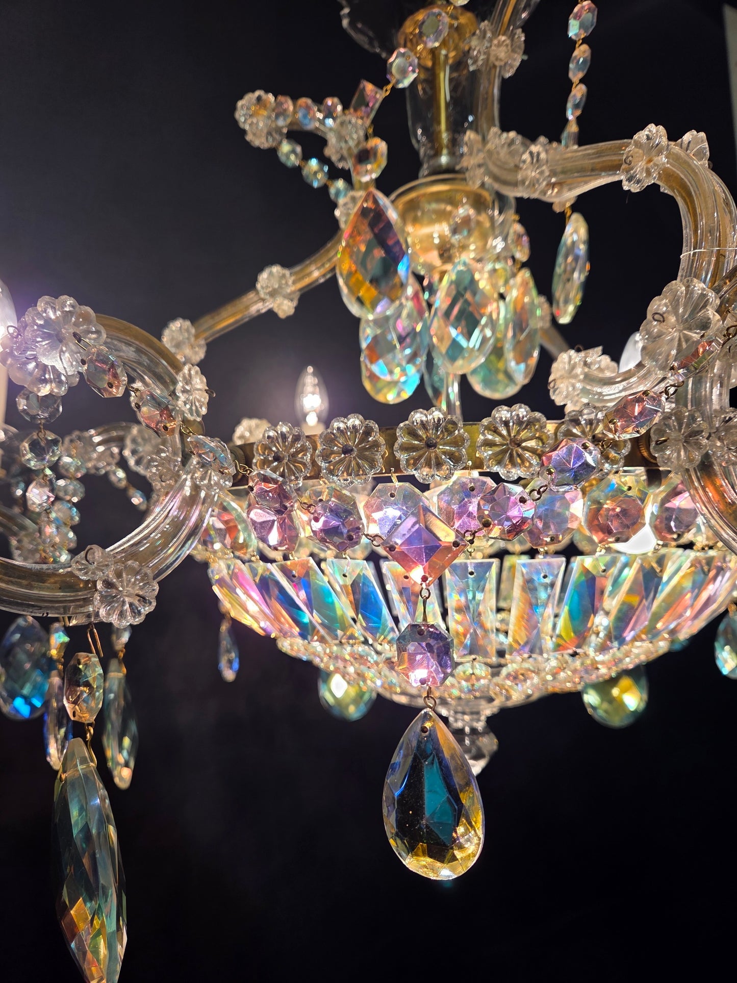 6-Arm Maria Theresa Chandelier, CA. 1950