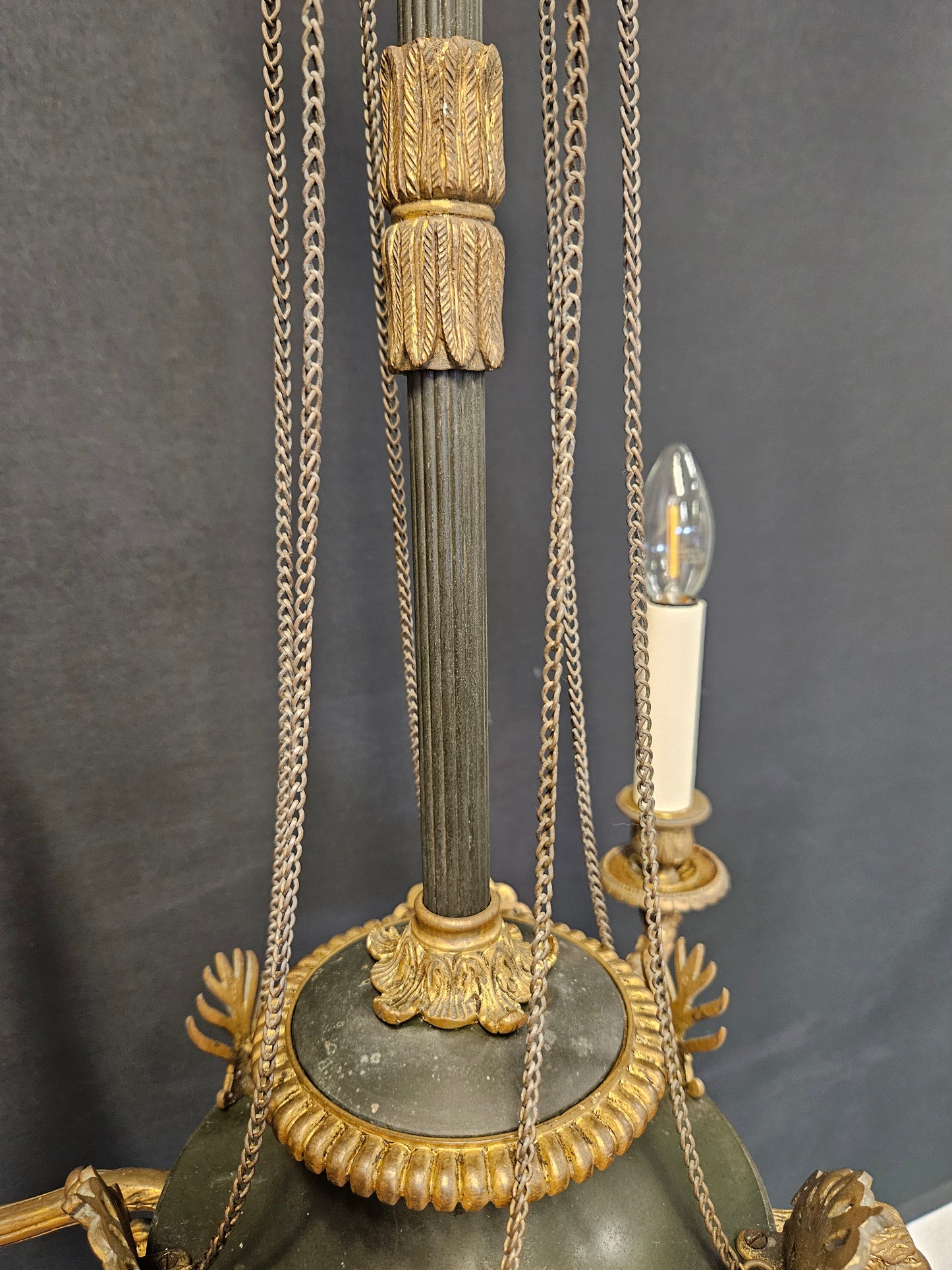 3-Arm French Empire Chandelier, CA. 1920