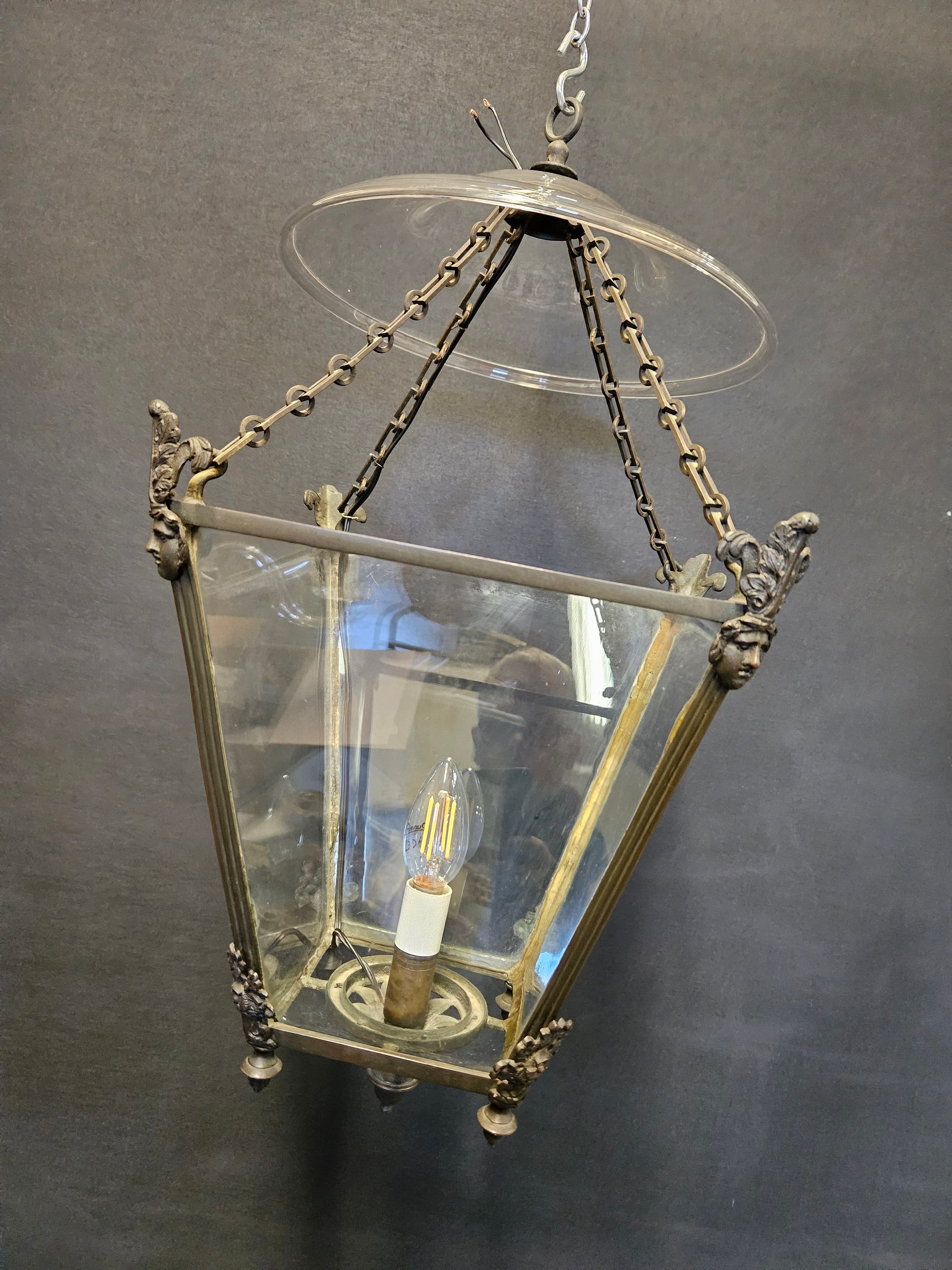 angled view of lantern from front
