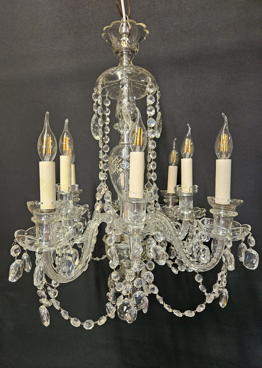 front view of chandelier