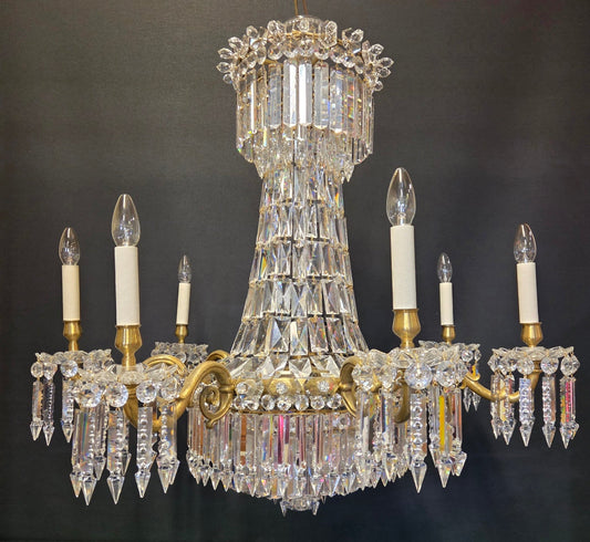 View of 7 Arm Chandelier from front