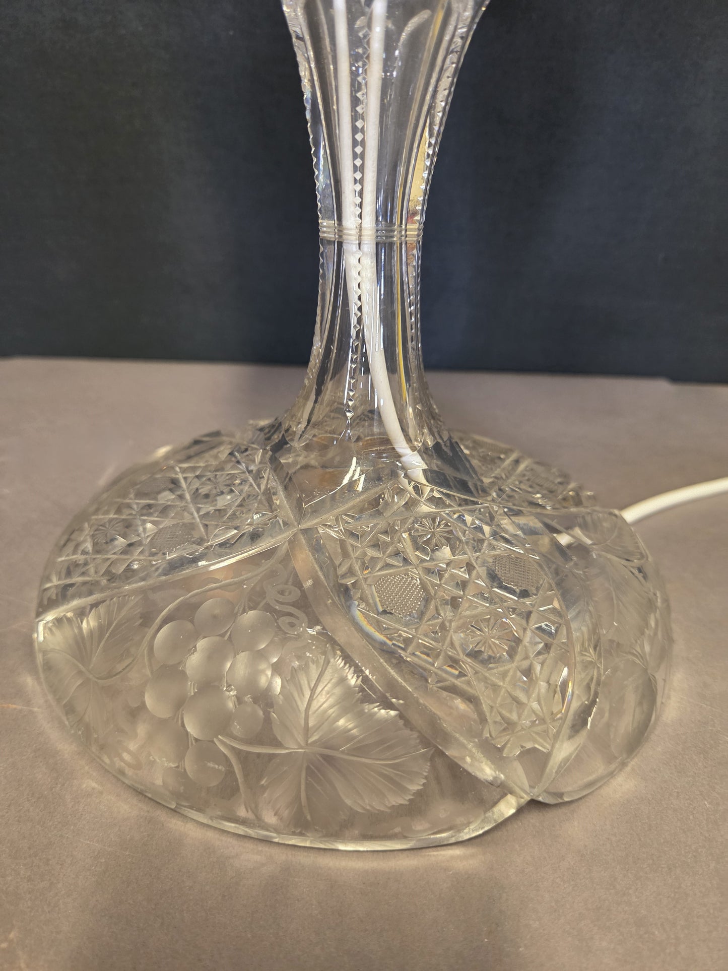 Cut-Glass Edwardian Lamp, CA. 1910