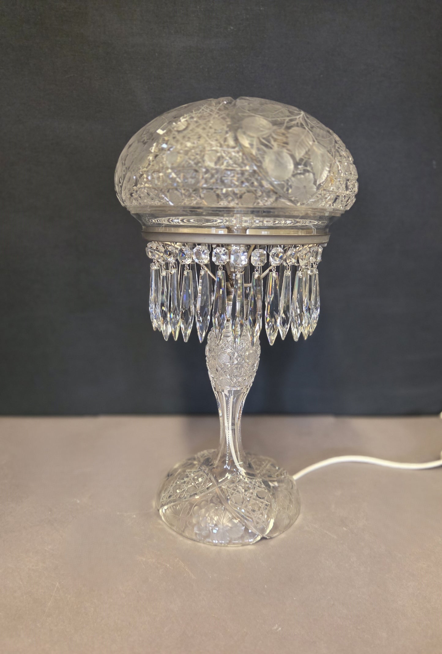 Cut-Glass Edwardian Lamp, CA. 1910