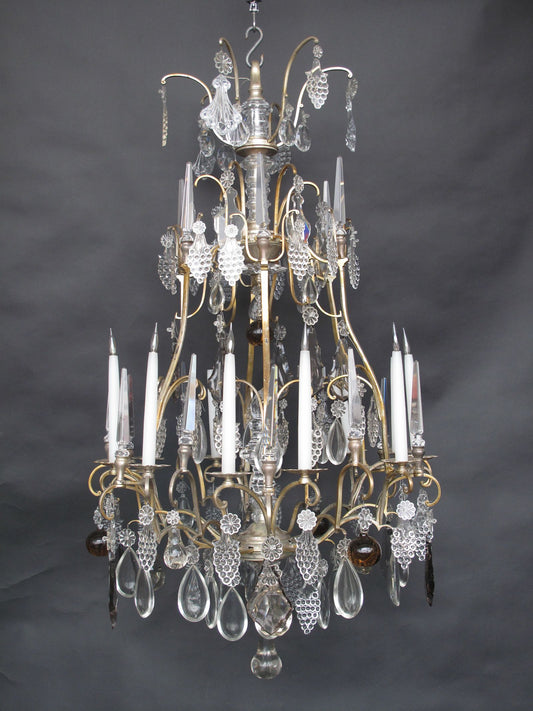 front view of chandelier