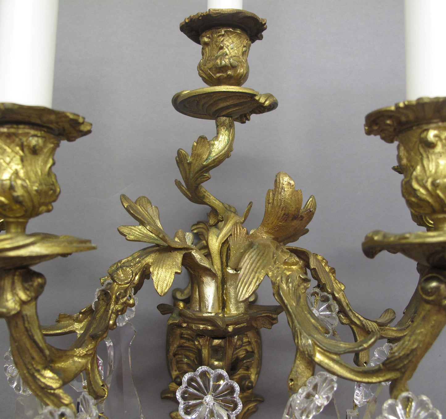 Pair Of 5-Arm Rococo Wall Lights, CA. 1880