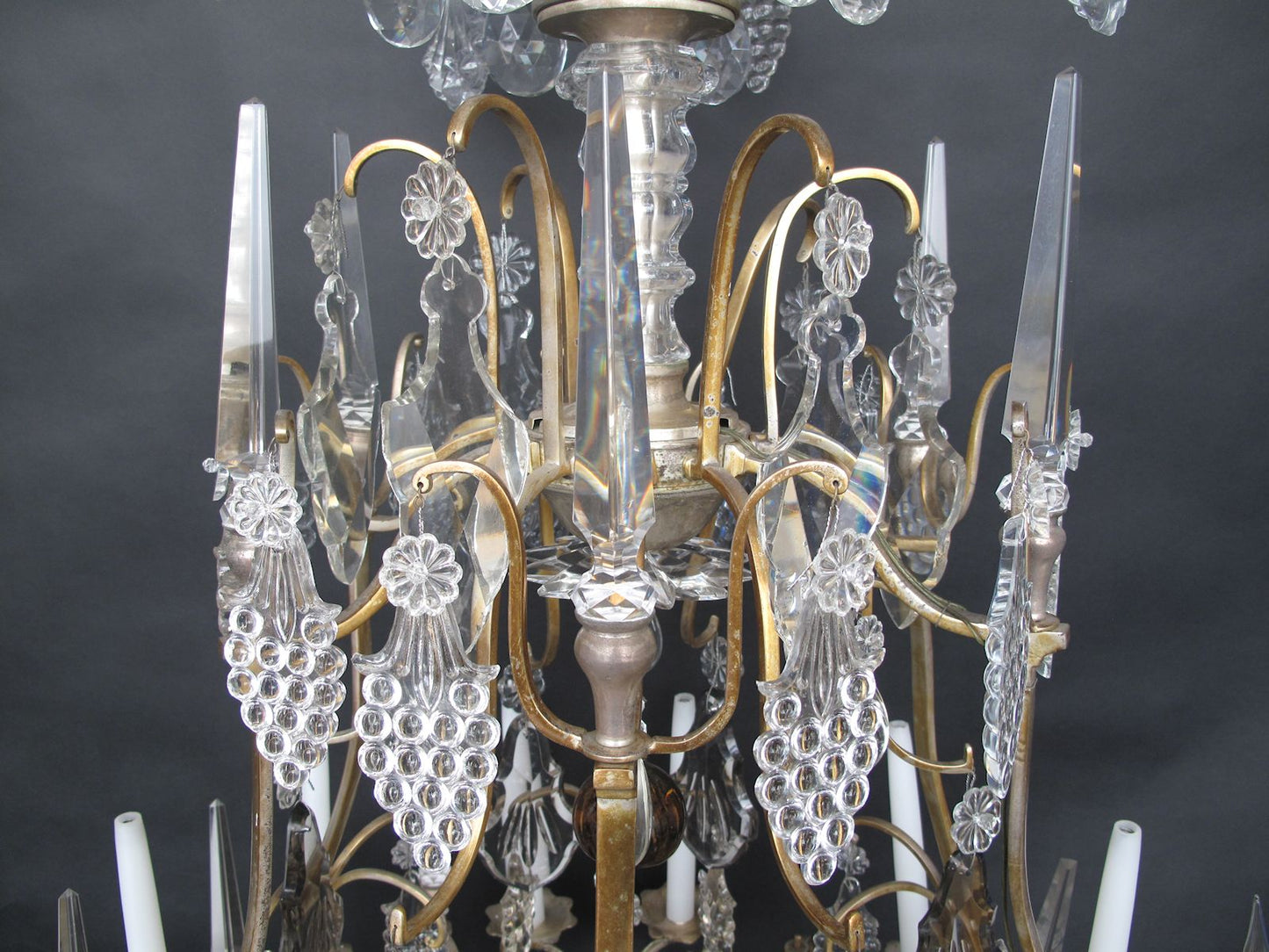 12-Arm French Cage Chandelier, CA. 1860