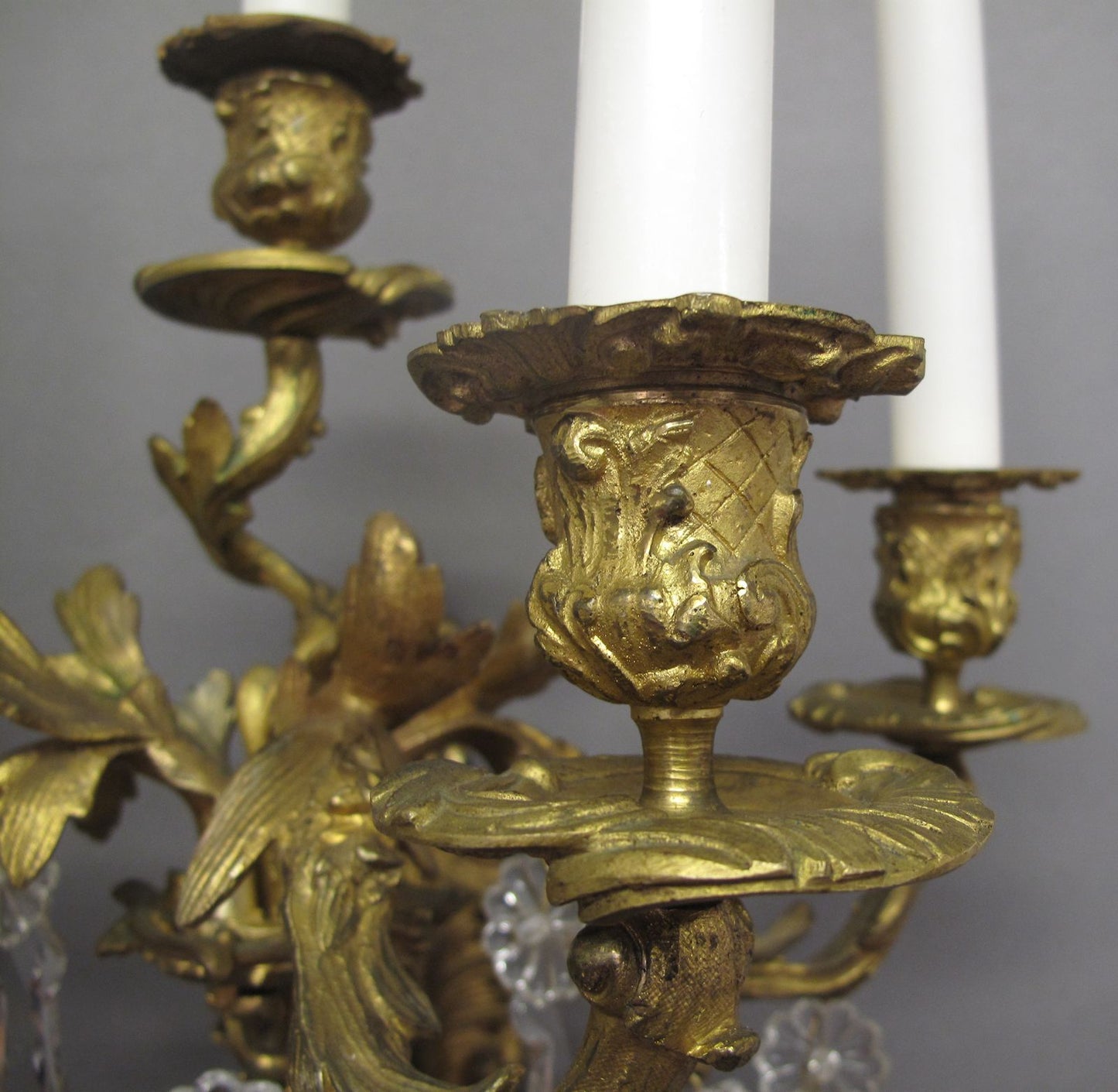 Pair Of 5-Arm Rococo Wall Lights, CA. 1880