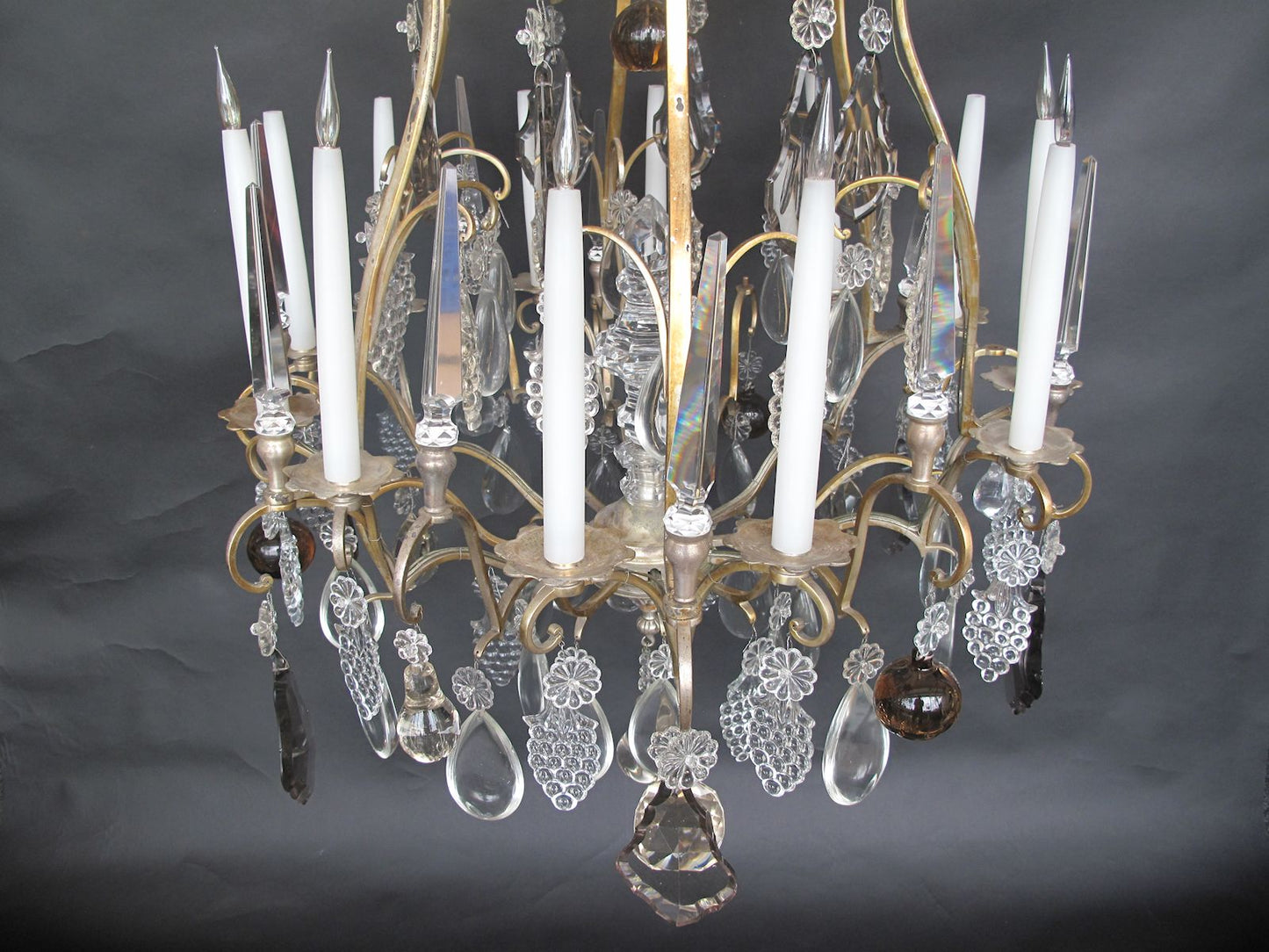 12-Arm French Cage Chandelier, CA. 1860